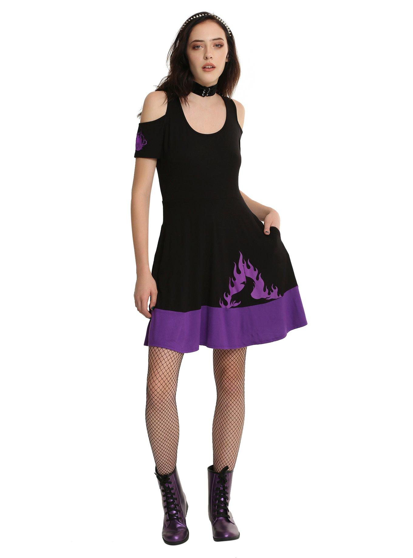 Disney Maleficent Cold Shoulder Dress, , alternate