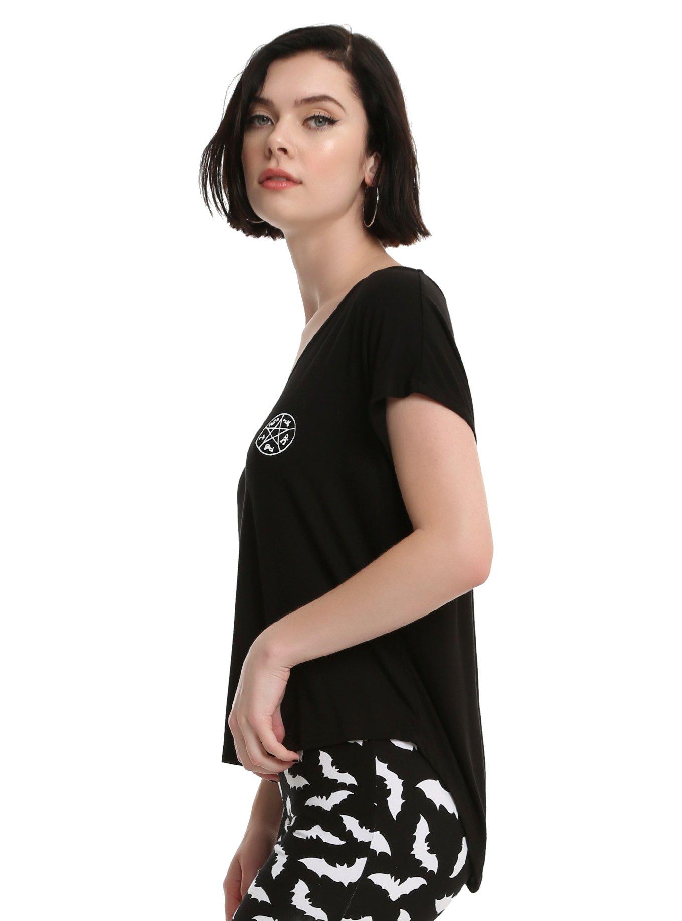 Supernatural Devil's Trap Symbol Girls Dolman Sleeve Top, , alternate