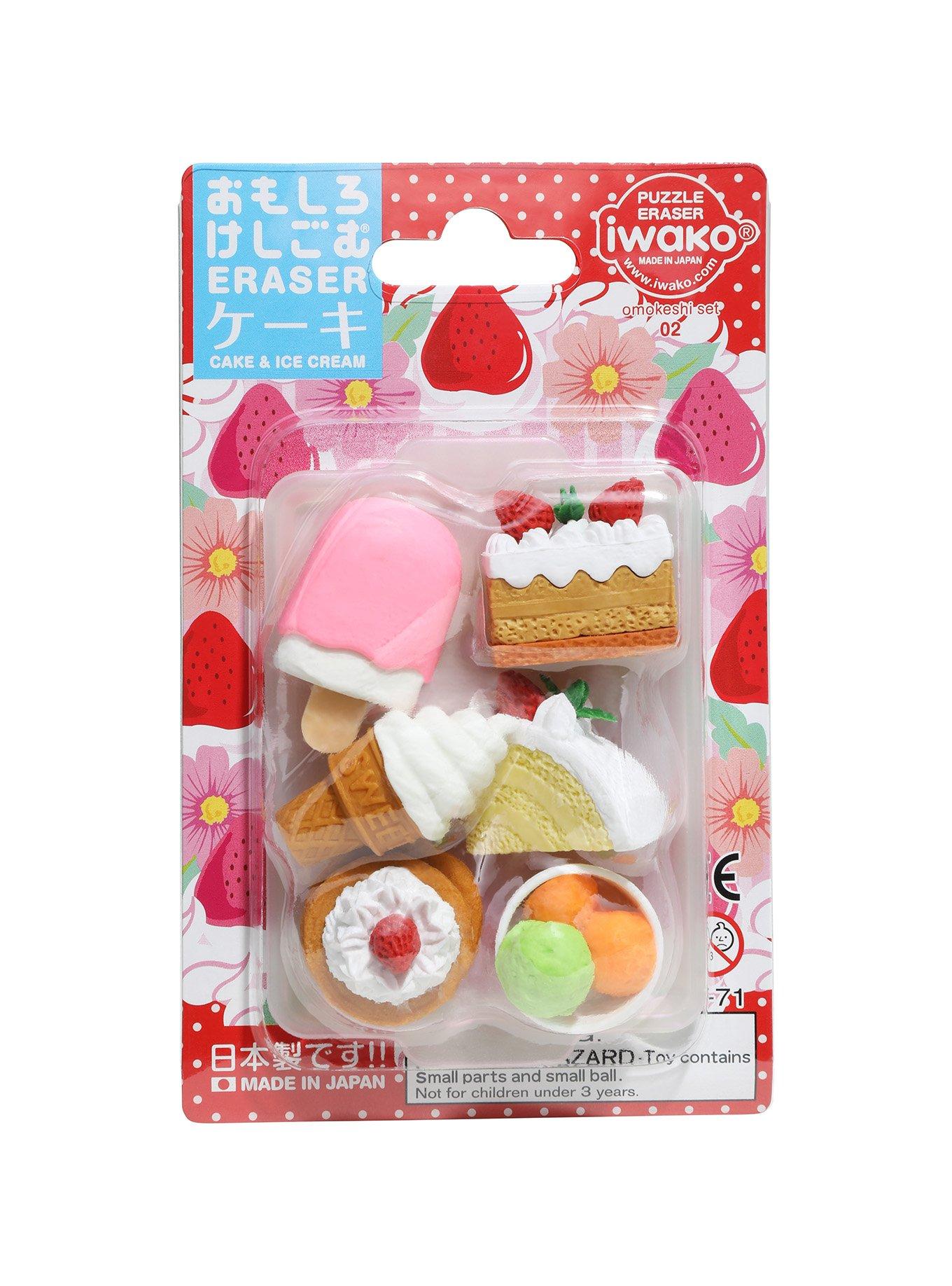 Cake & Ice Cream Eraser Set, , alternate