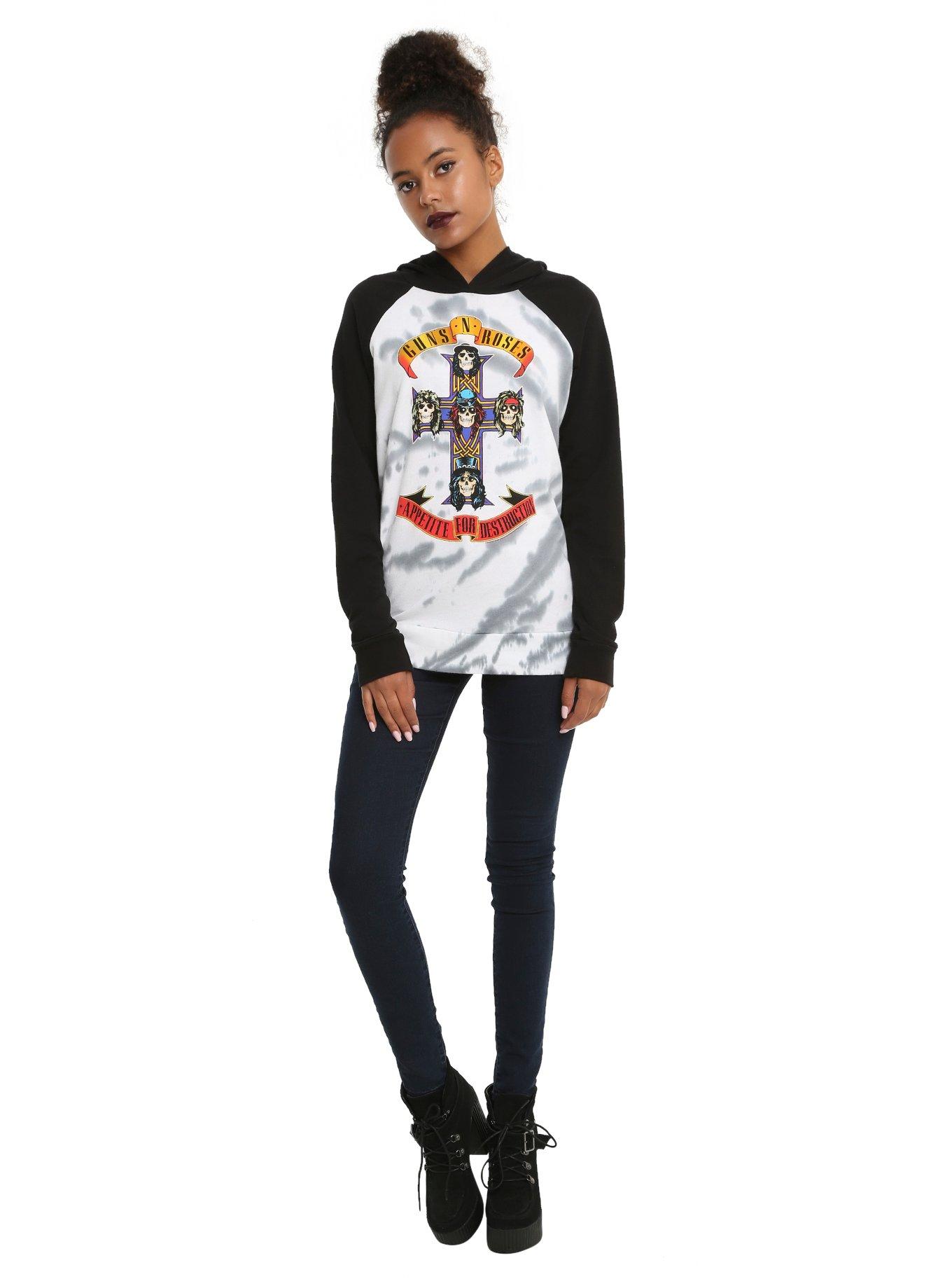 Guns N' Roses Appetite For Destruction Tie Dye Raglan Hoodie, , alternate