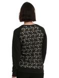 My Chemical Romance Cross Lace Back Girls Sweater, , alternate