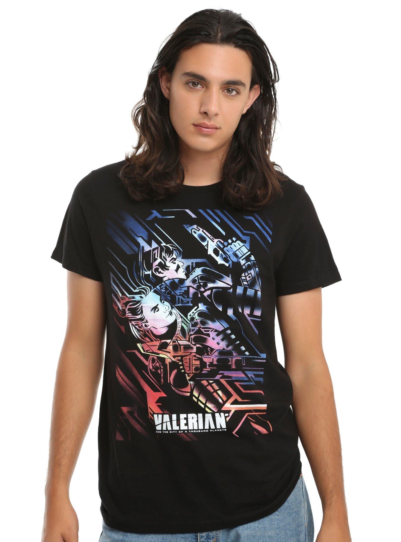 Valerian And The City Of A Thousand Planets Heroes Stencil T-Shirt, , alternate
