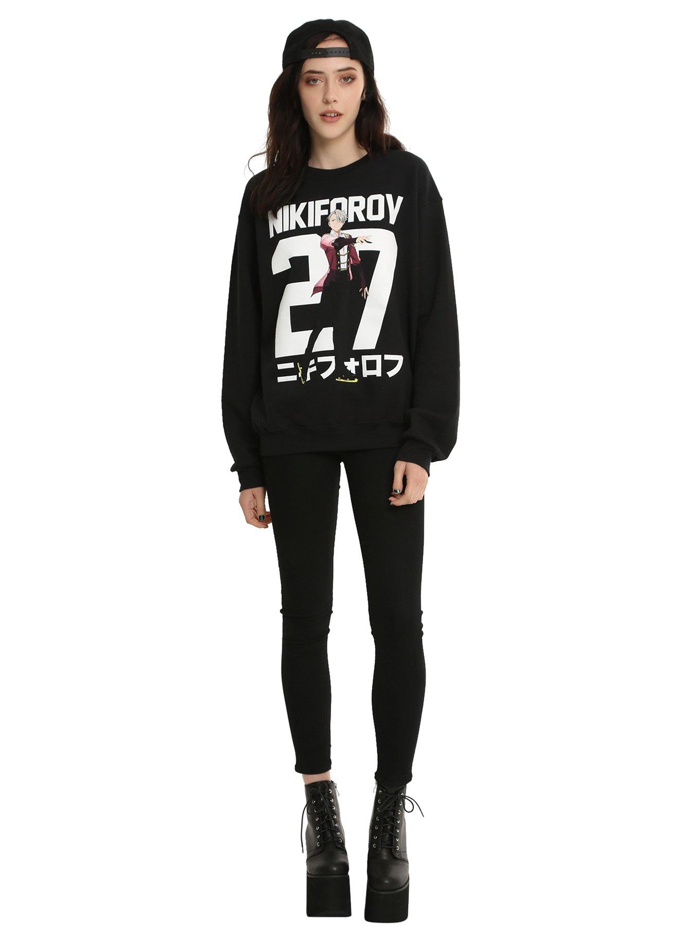 Yuri!!! On Ice Nikiforov 27 Victor Girls Sweatshirt, , alternate