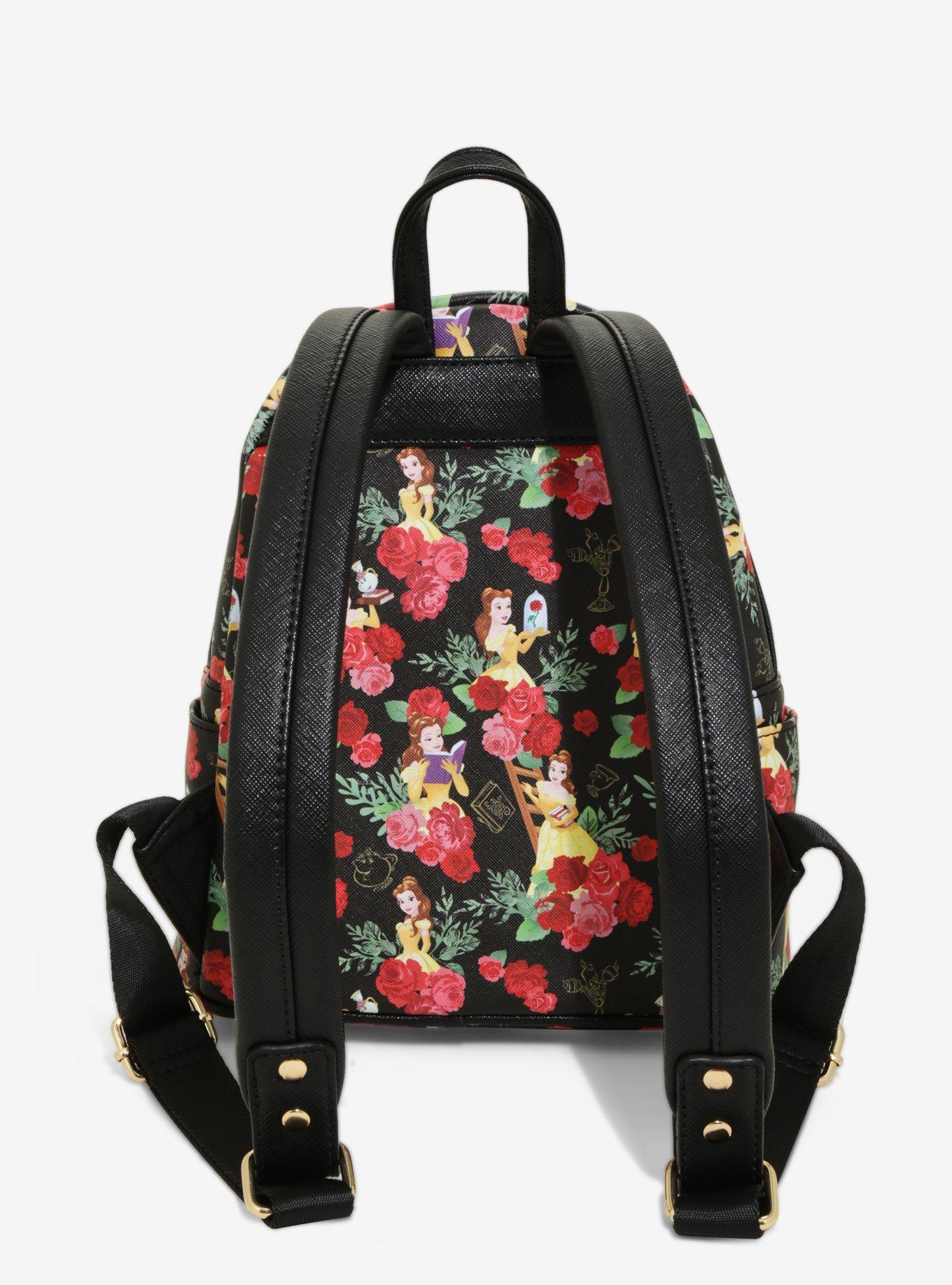 Loungefly Disney Beauty And The Beast Belle Floral Mini Backpack, , alternate