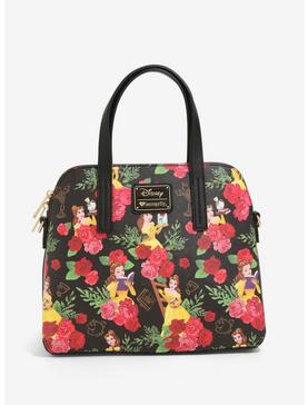 Plus Size Loungefly Disney Beauty And The Beast Belle Floral Satchel, , hi-res