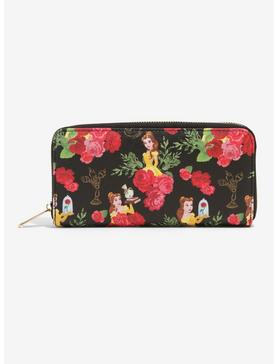 Loungefly Disney Beauty And The Beast Belle Floral Zipper Wallet, , hi-res