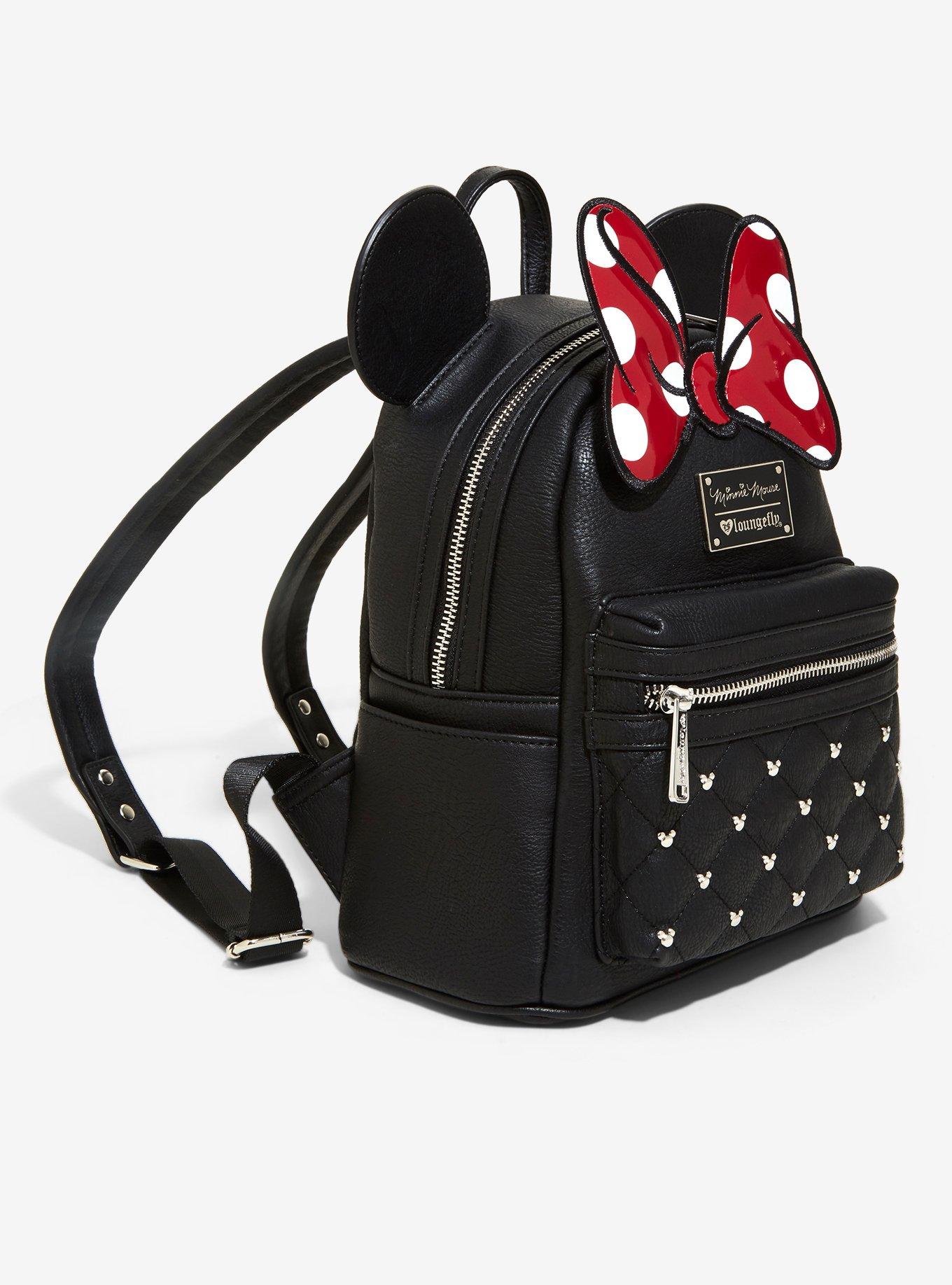 Loungefly Disney Minnie Mouse Bow Ears Mini Backpack, , alternate