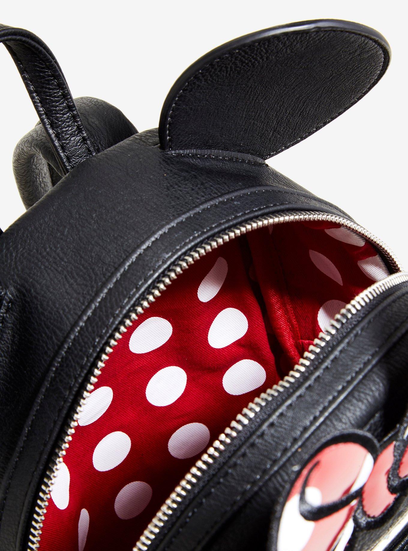 Loungefly Disney Minnie Mouse Bow Ears Mini Backpack, , alternate
