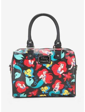 Plus Size Loungefly Disney The Little Mermaid Toss Print Character Barrel Bag, , hi-res