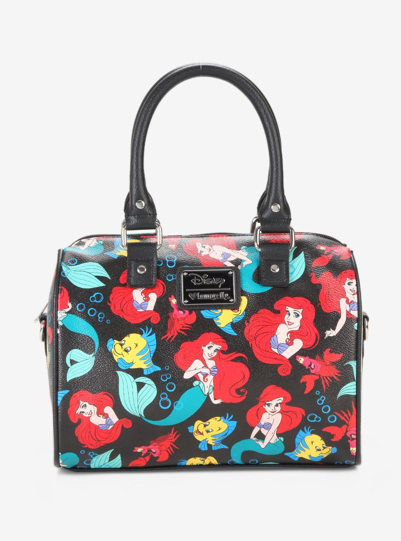 Loungefly Disney The Little Mermaid Toss Print Character Barrel Bag, , alternate
