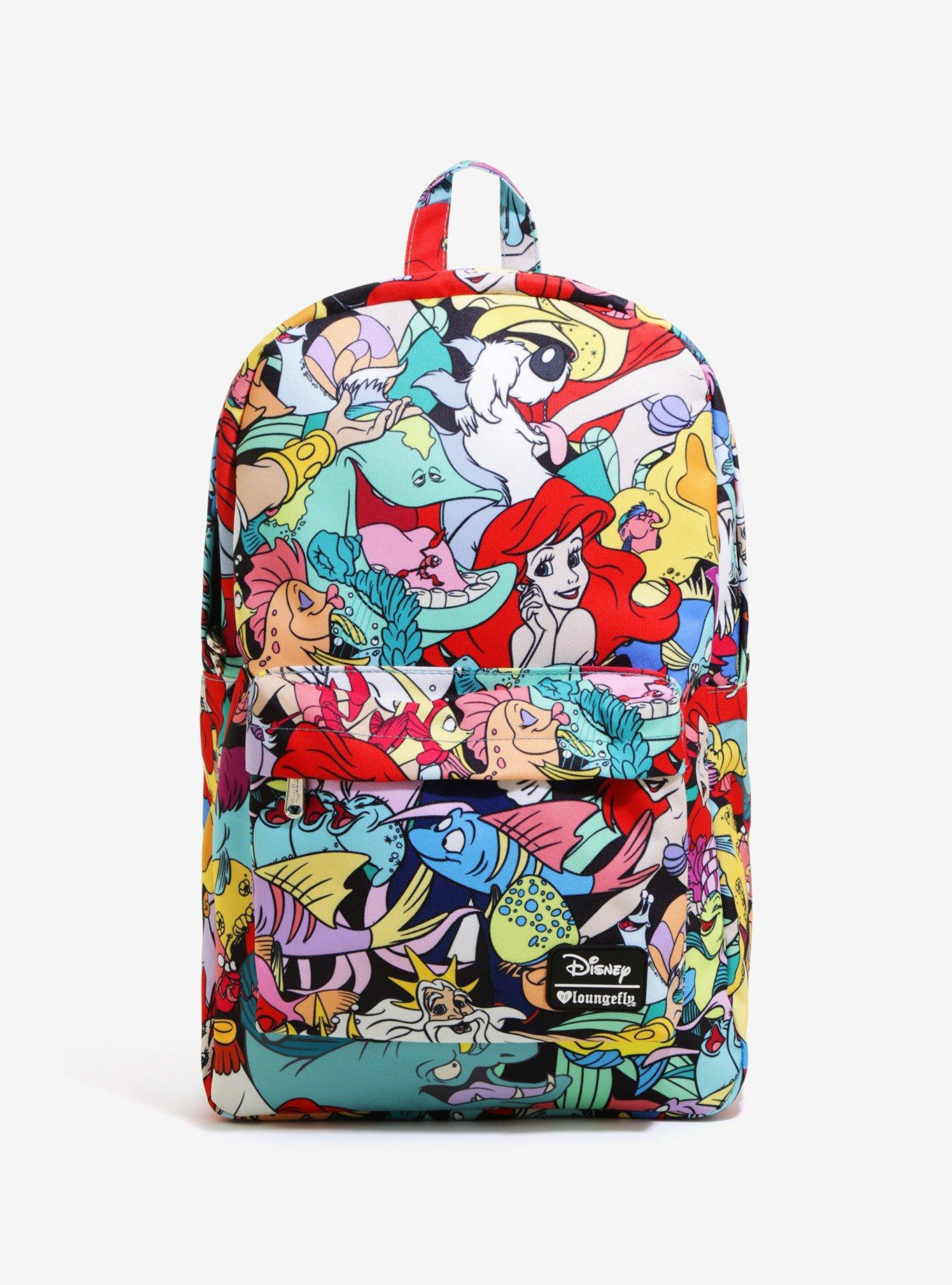 Loungefly Disney The Little Mermaid Collage Print Backpack, , alternate