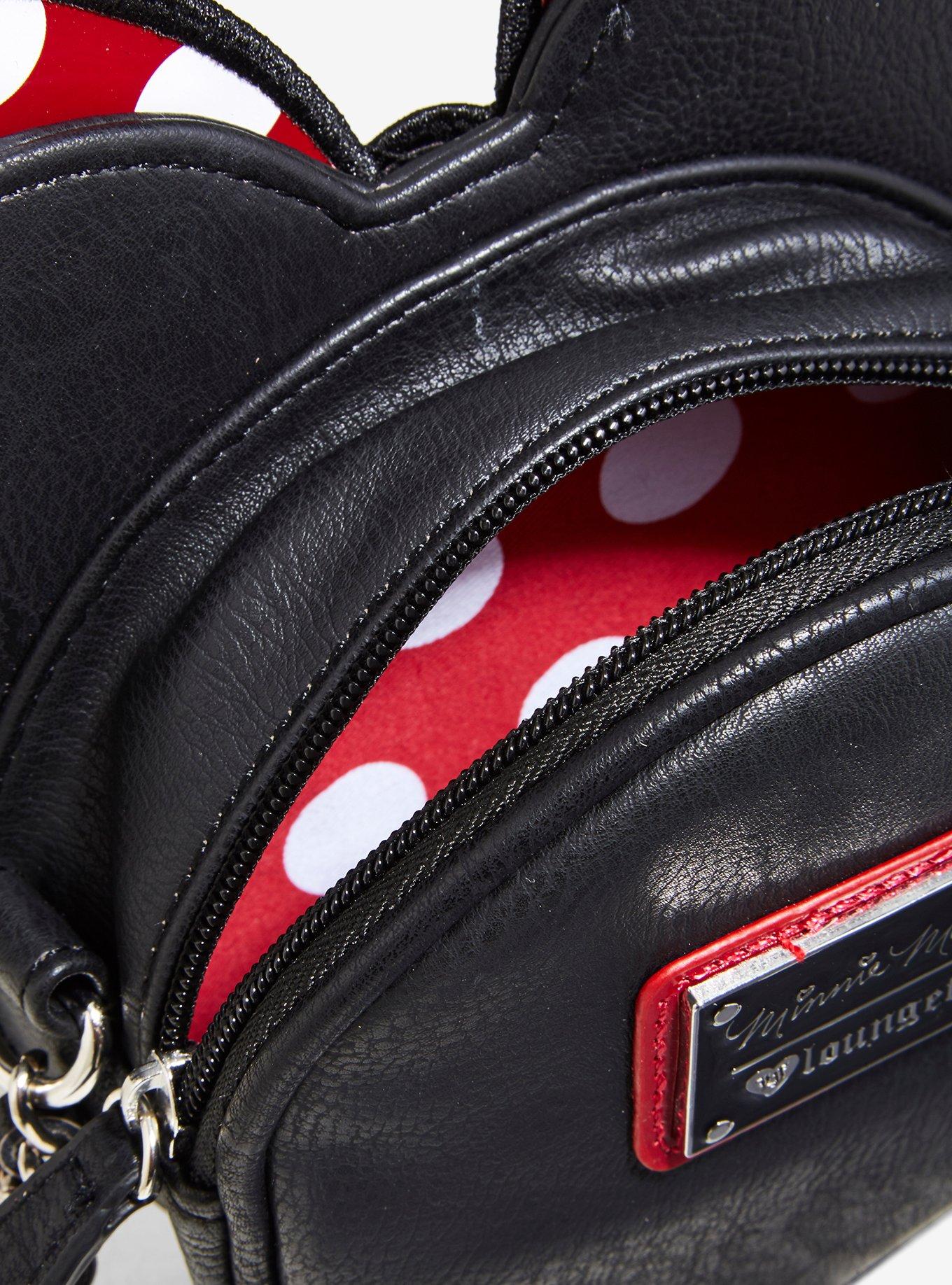 Loungefly Disney Minnie Mouse Bow Ears Crossbody Bag, , alternate