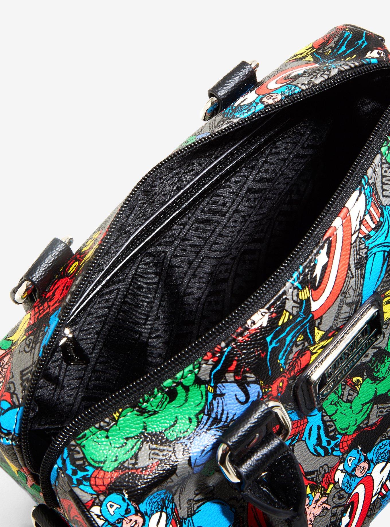 Loungefly Marvel Avengers Tossed Character Print Barrel Bag, , alternate