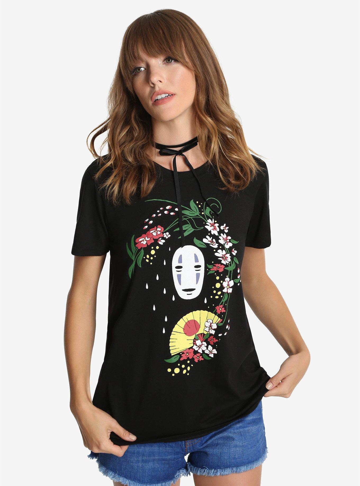 Her Universe Studio Ghibli Spirited Away No-Face Floral Womens Tee, , alternate