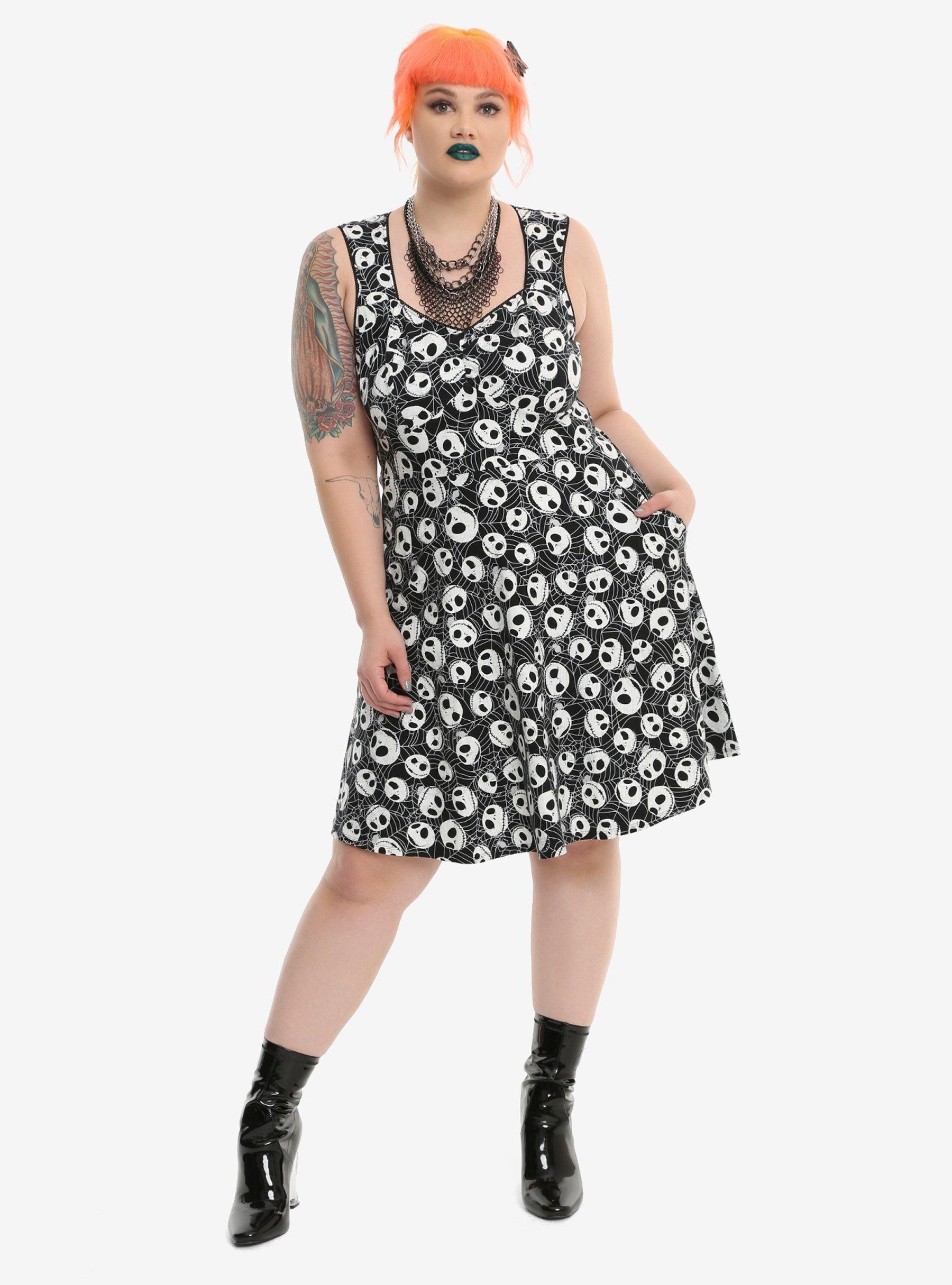 The Nightmare Before Christmas Jack Toss Dress Plus Size, WHITE, alternate