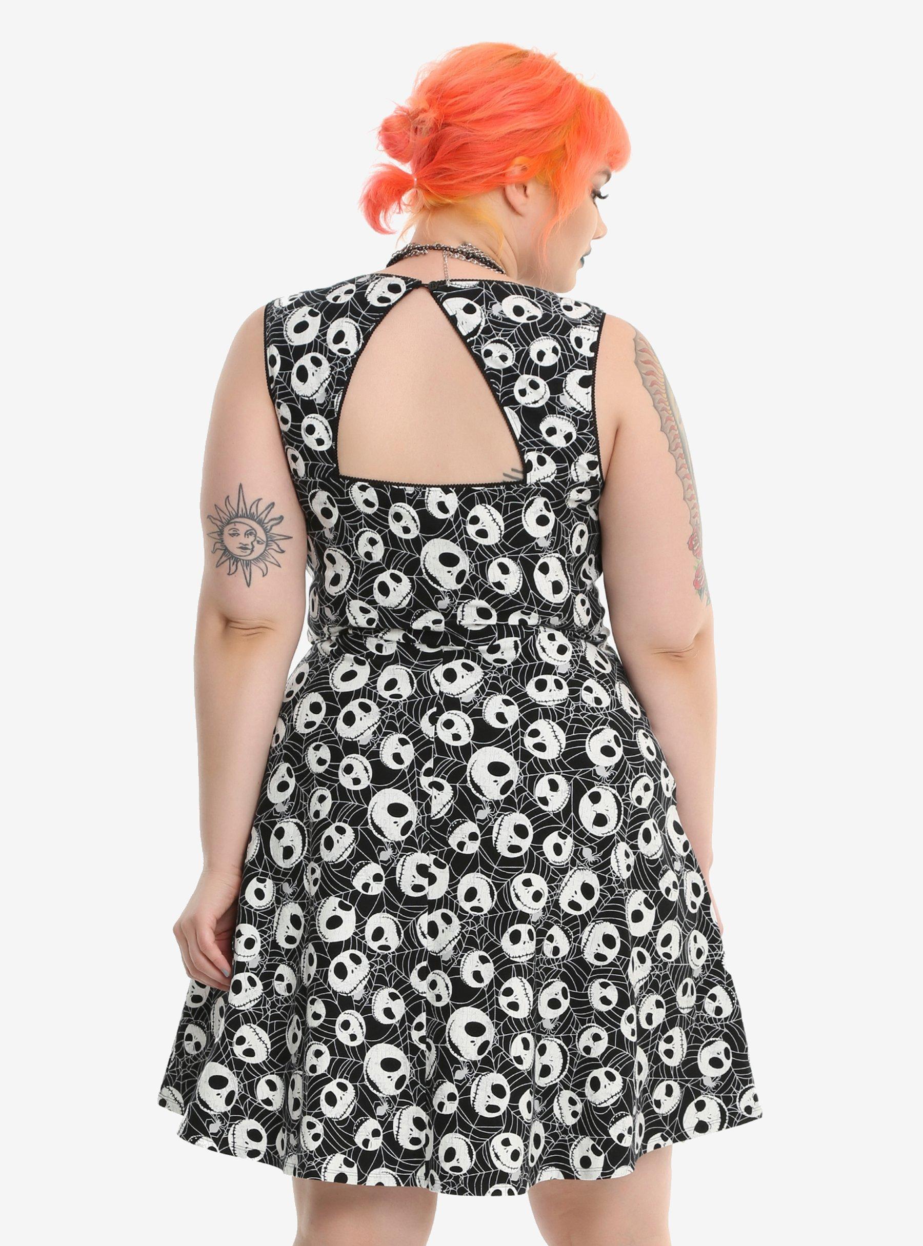 The Nightmare Before Christmas Jack Toss Dress Plus Size, WHITE, alternate