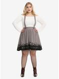 The Nightmare Before Christmas Simply Meant To Be Suspender Skirt Plus Size, GREY, alternate