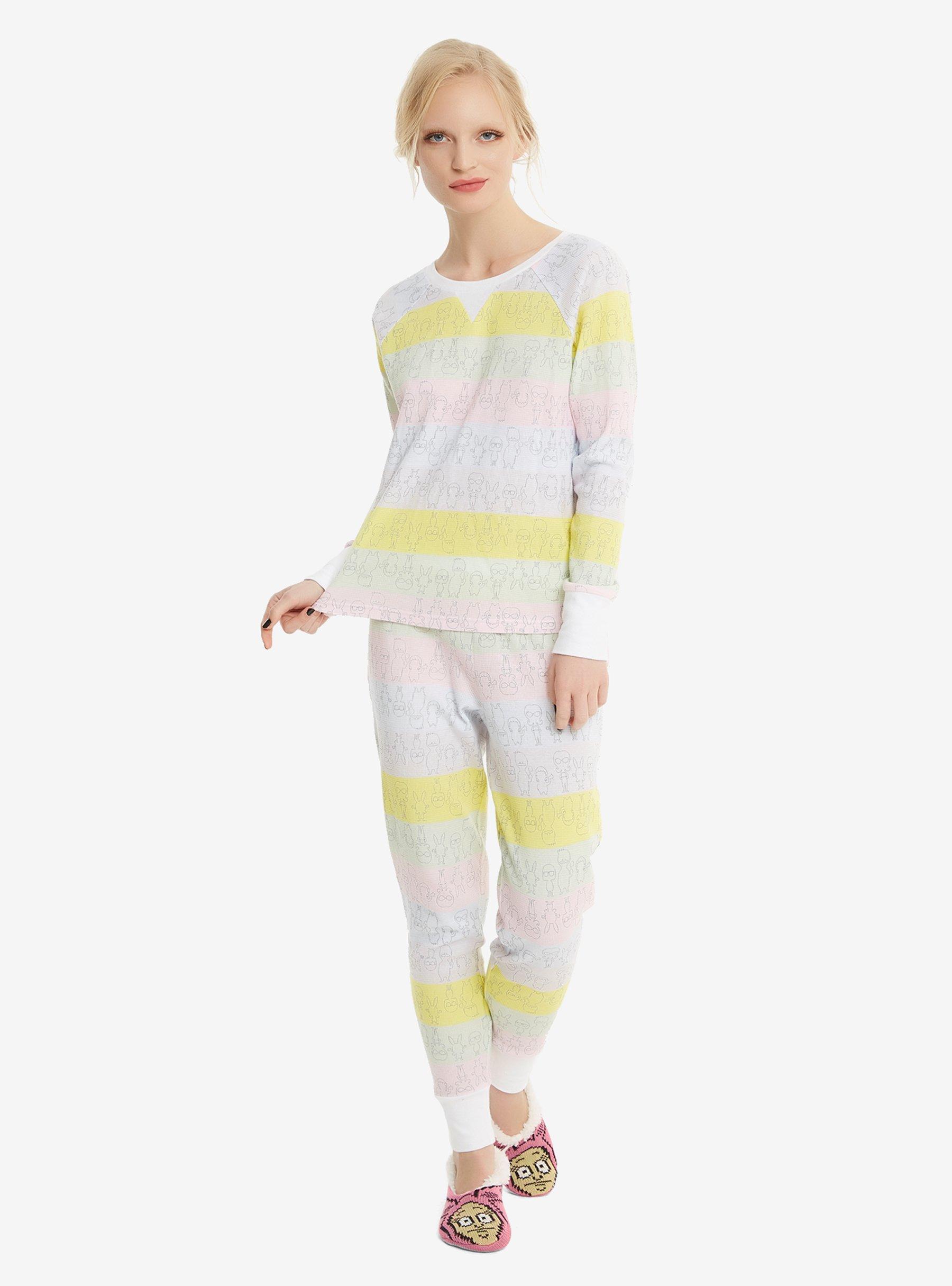 Bob's Burgers Striped Girls Thermal Sleep Set, , alternate