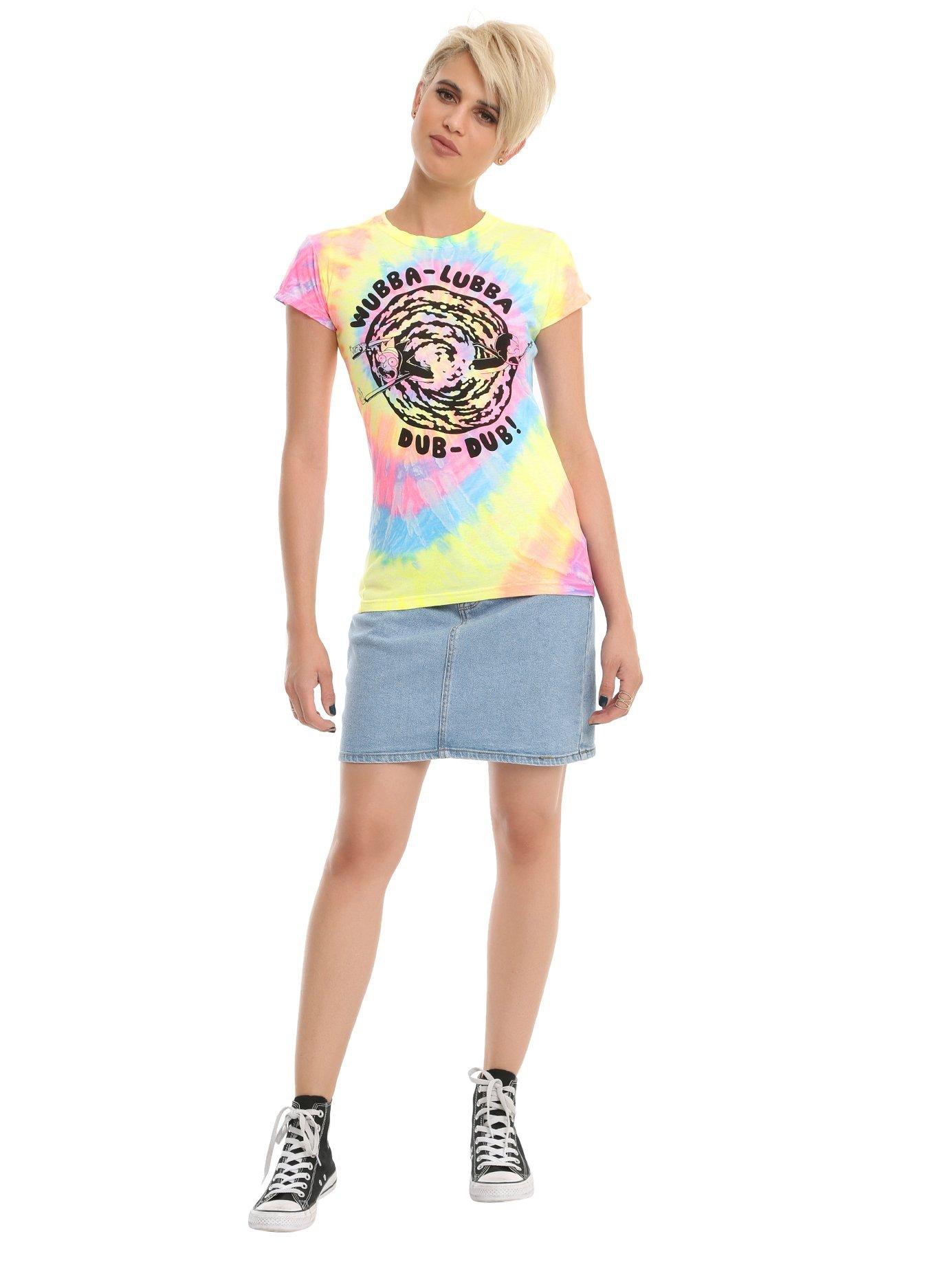 Rick And Morty Wubba-Lubba Dub-Dub Tie-Dye Girls T-Shirt, , alternate