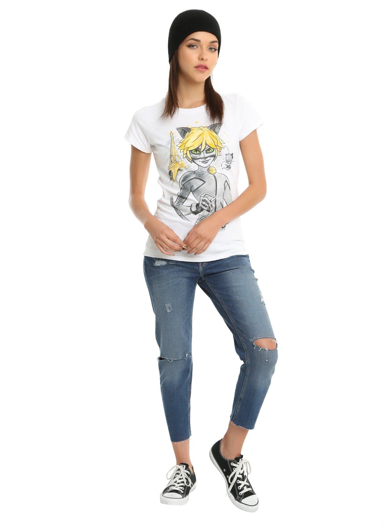 Miraculous: Tales of Ladybug & Cat Noir Adrien Agreste & Plagg Girls T-Shirt, , alternate