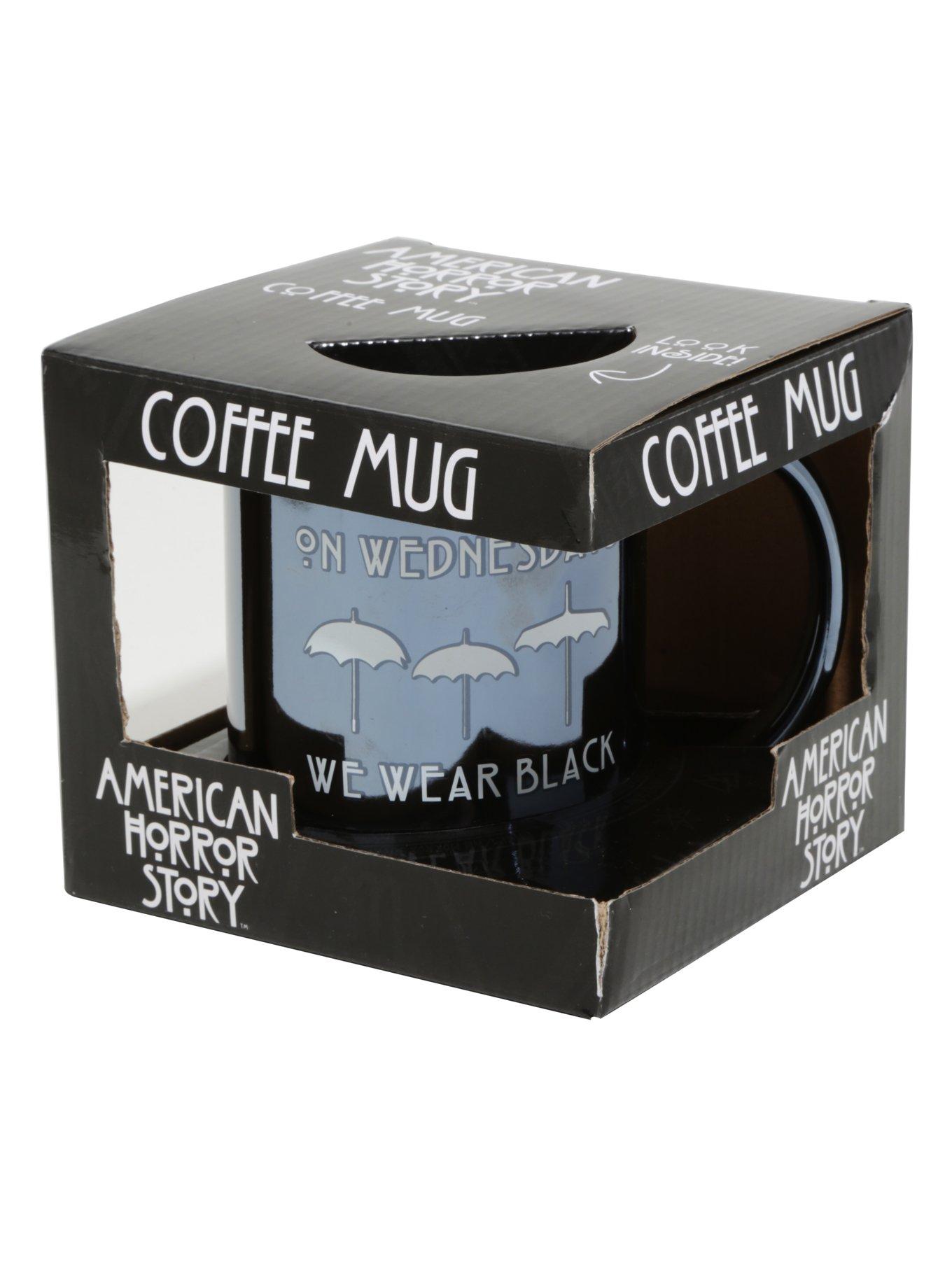 American Horror Story On Wednesdays We Wear Black Ceramic Mug, , alternate