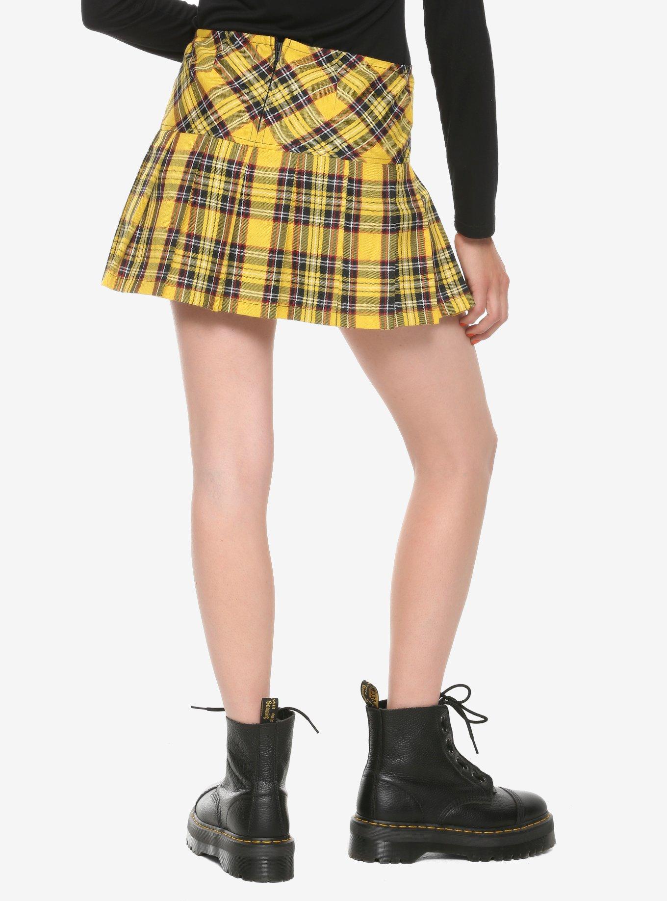 Tripp Yellow Plaid Skirt, YELLOW, alternate