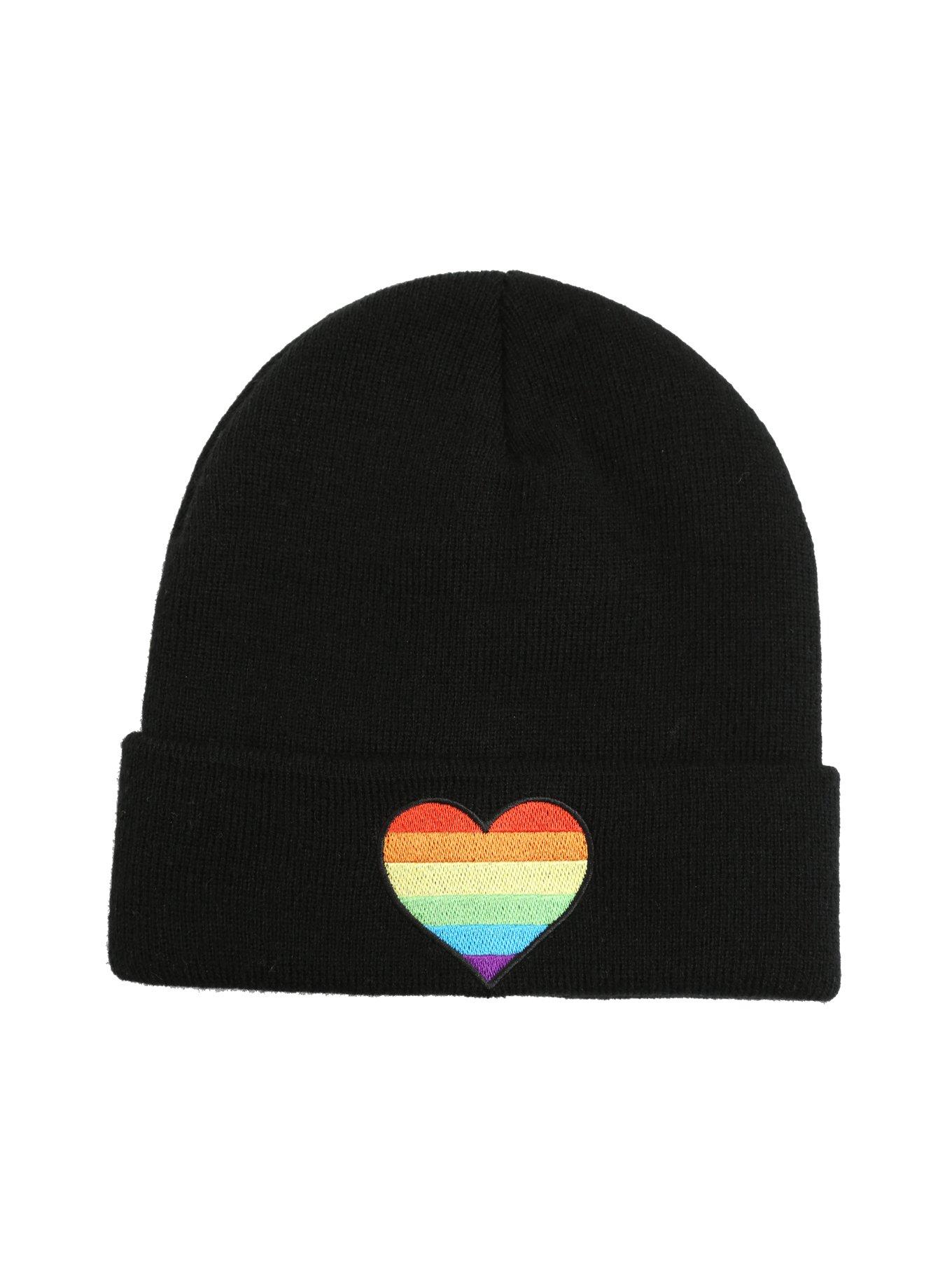 Rainbow Heart Watchman Beanie, , alternate