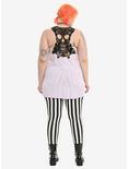 Black & Lavender Crochet Skull Girls Tank Top Plus Size, , alternate
