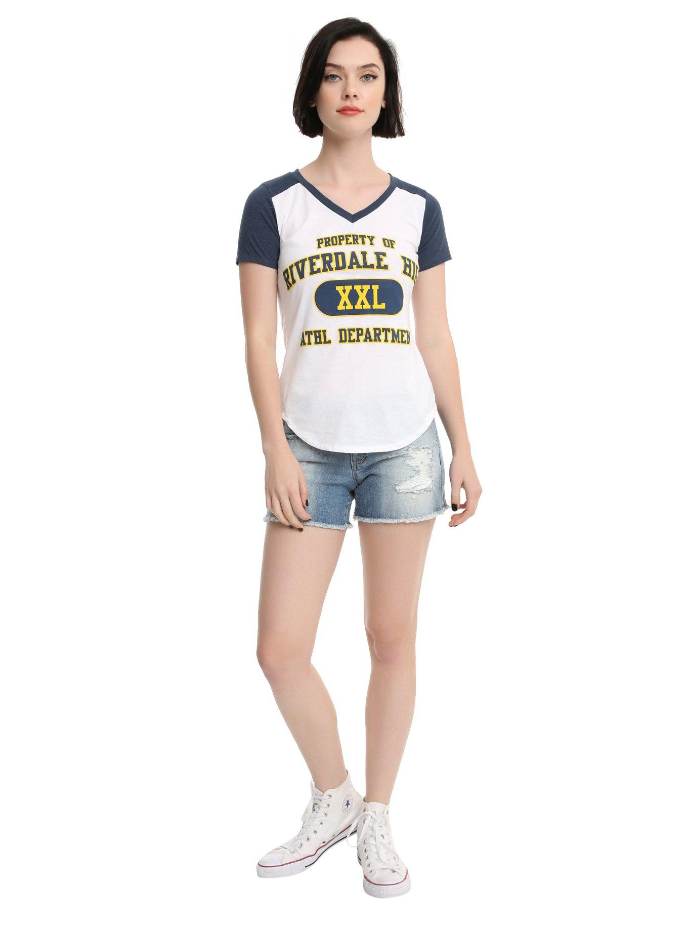 Riverdale High School Girls Athletic T-Shirt Hot Topic Exclusive, WHITE, alternate