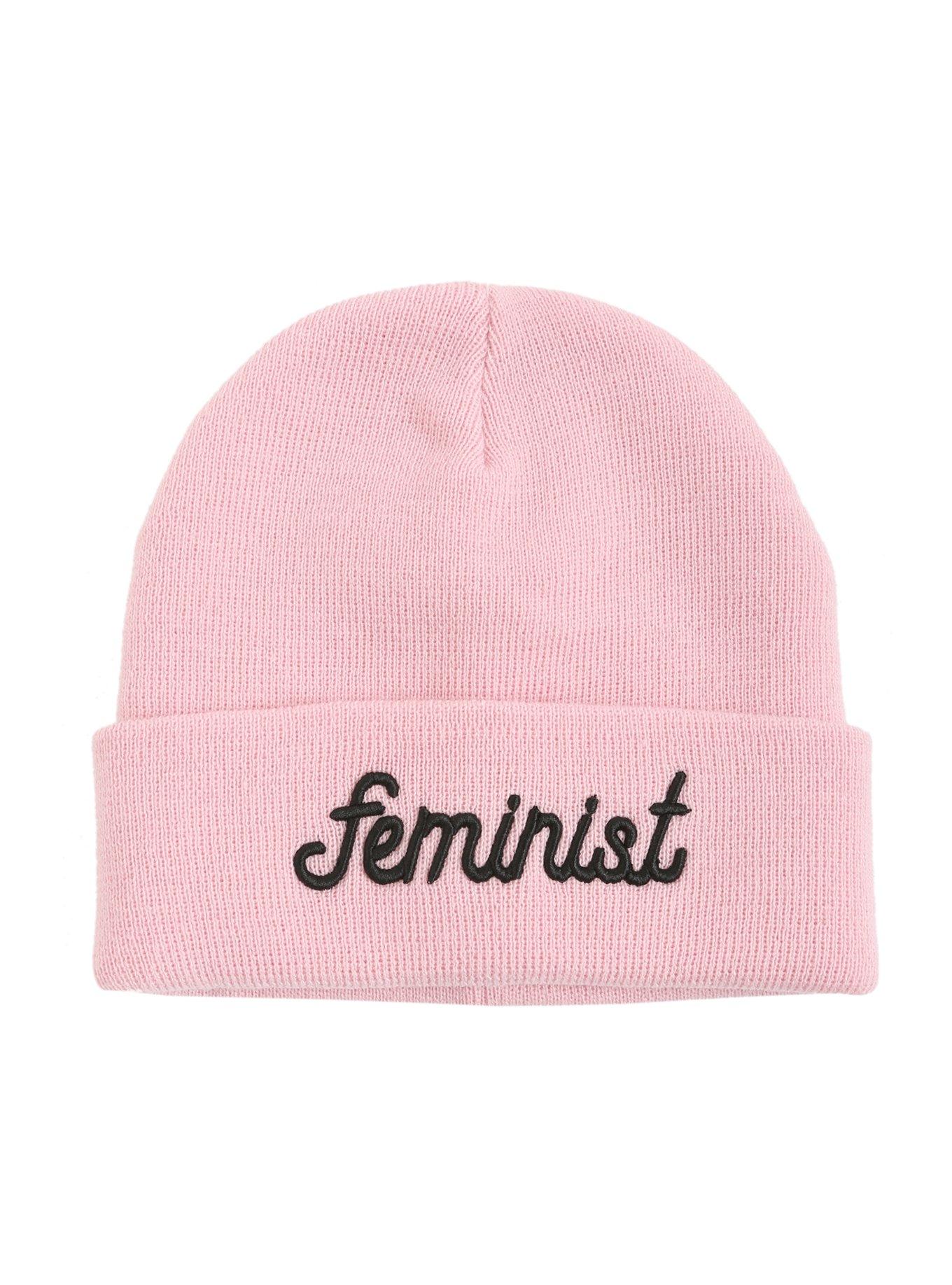 Pink Feminist Watchman Beanie, , alternate