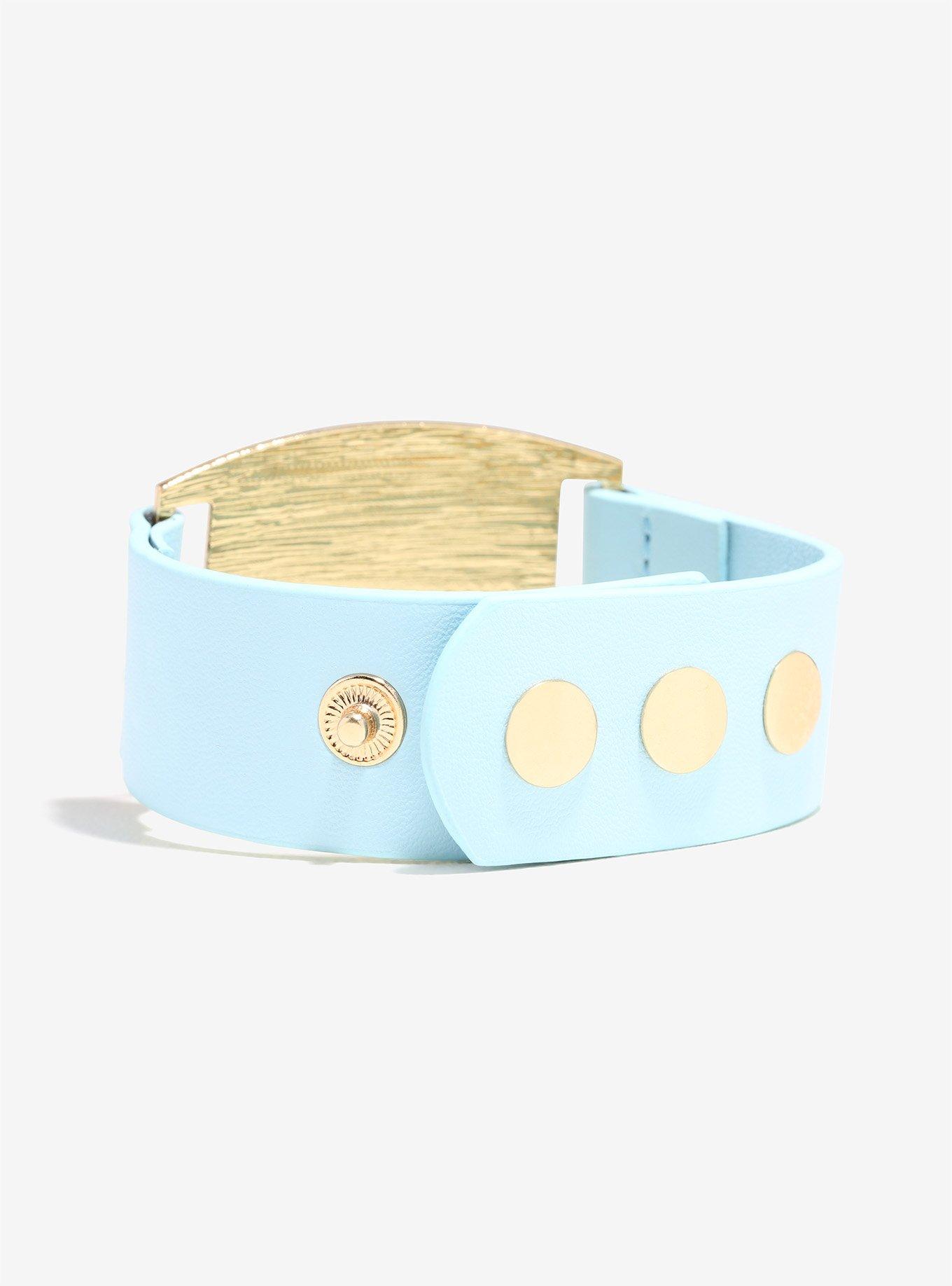 Love And Madness Disney Alice In Wonderland Quote Plate Cuff, , alternate