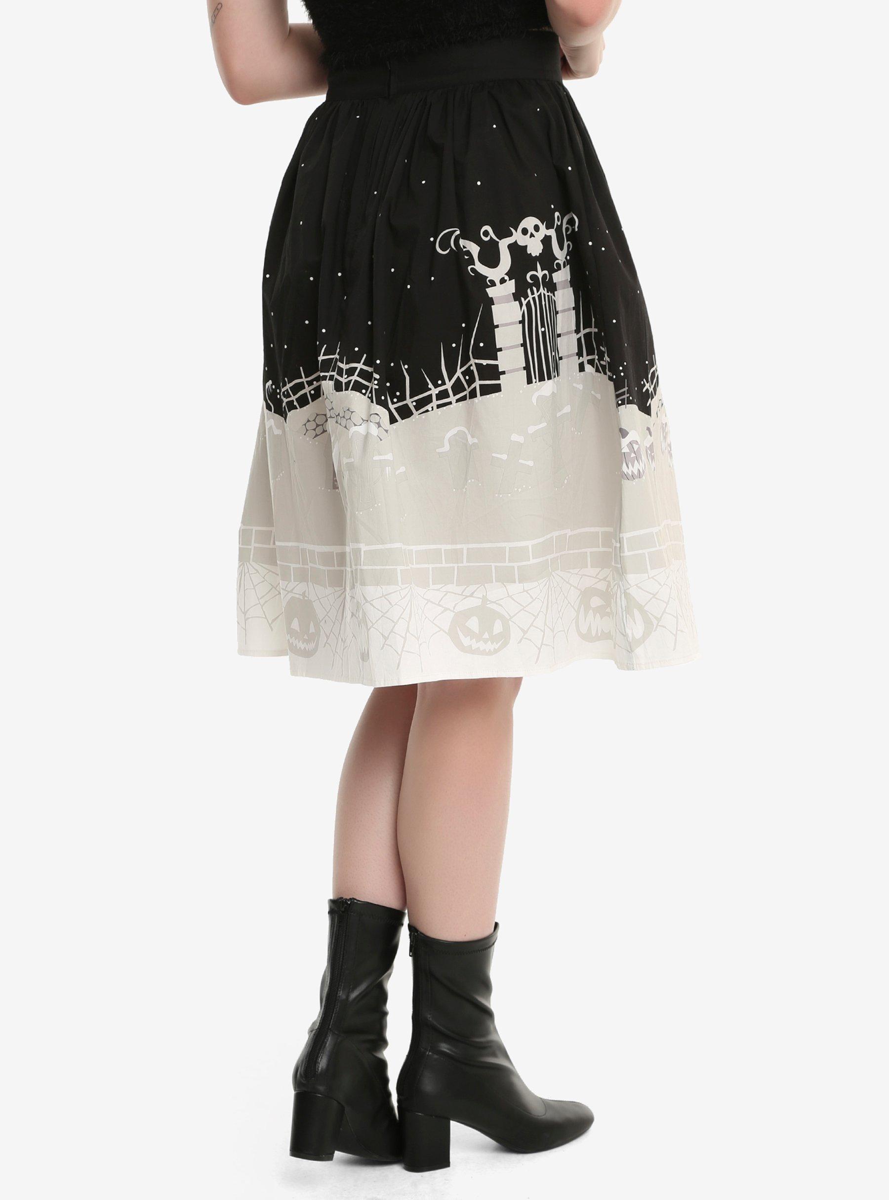 The Nightmare Before Christmas Moon Skirt, WHITE, alternate