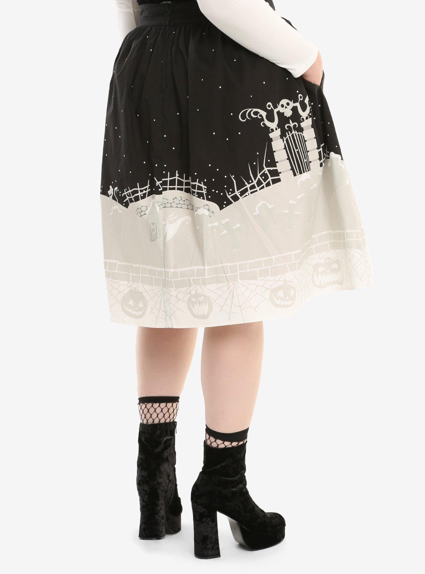 The Nightmare Before Christmas Moon Skirt Plus Size, WHITE, alternate