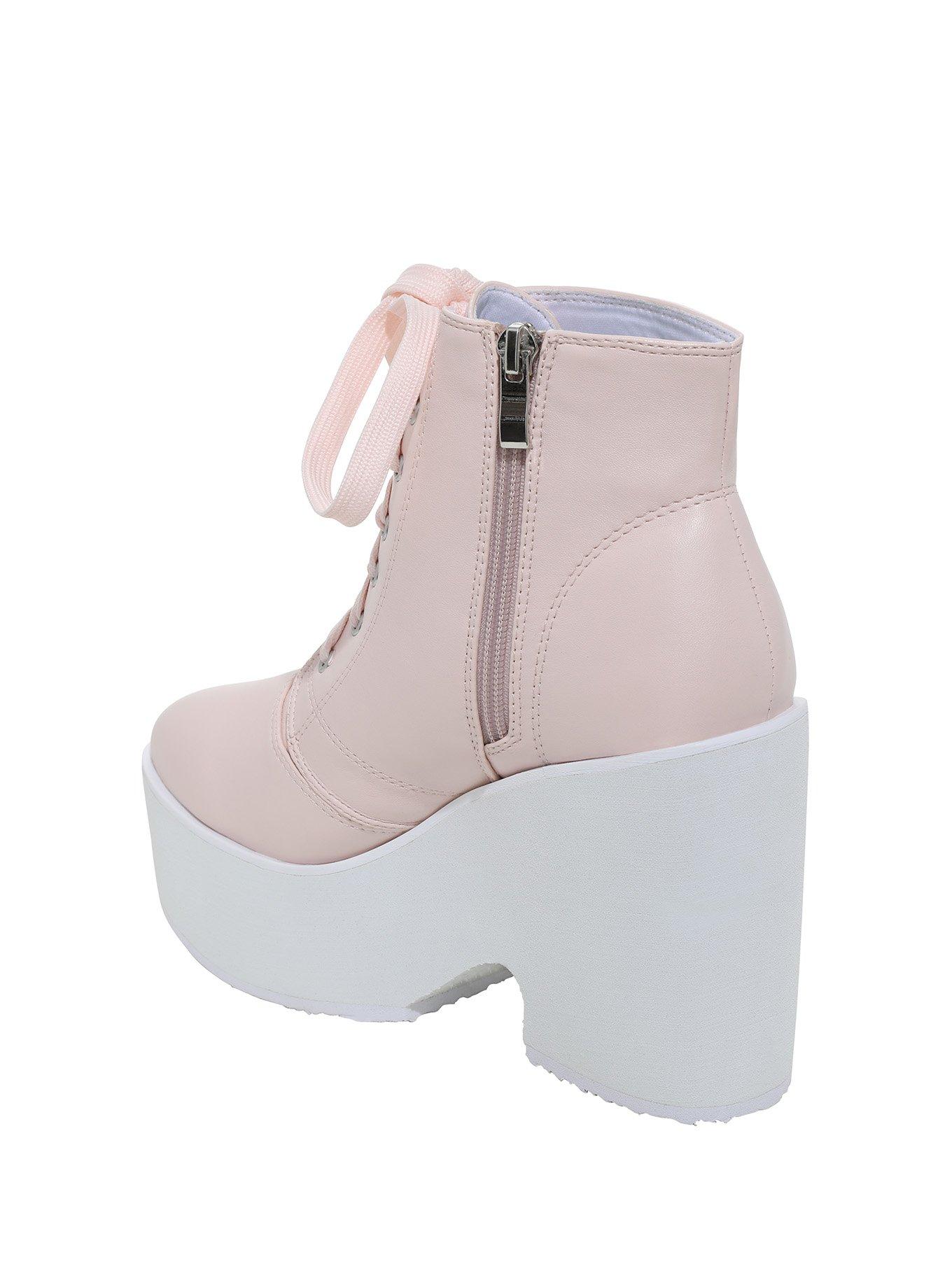 Pink Unicorn Wedge Booties, , alternate