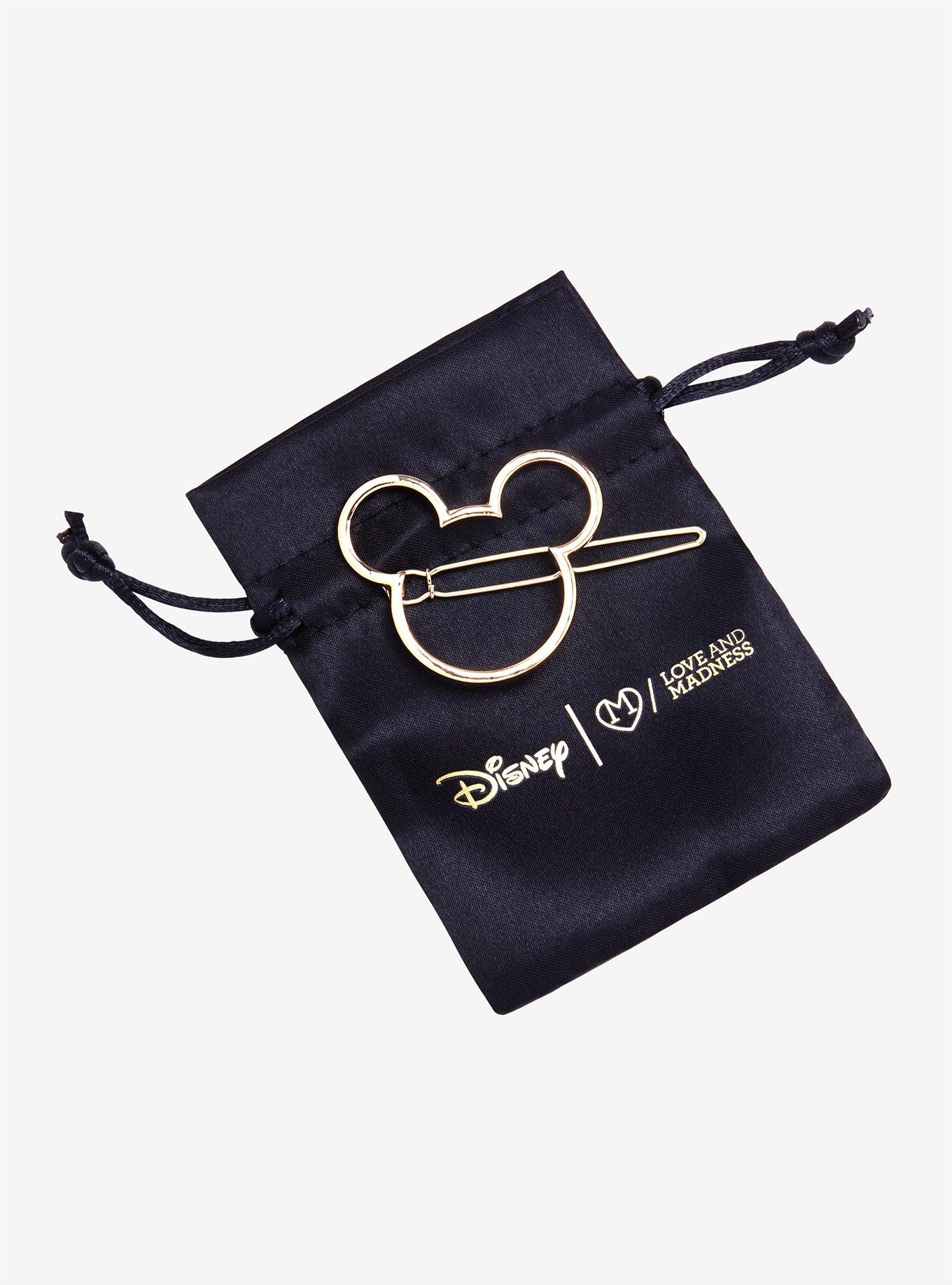 Love And Madness Disney Mickey Mouse Gold Hair Clip, , alternate
