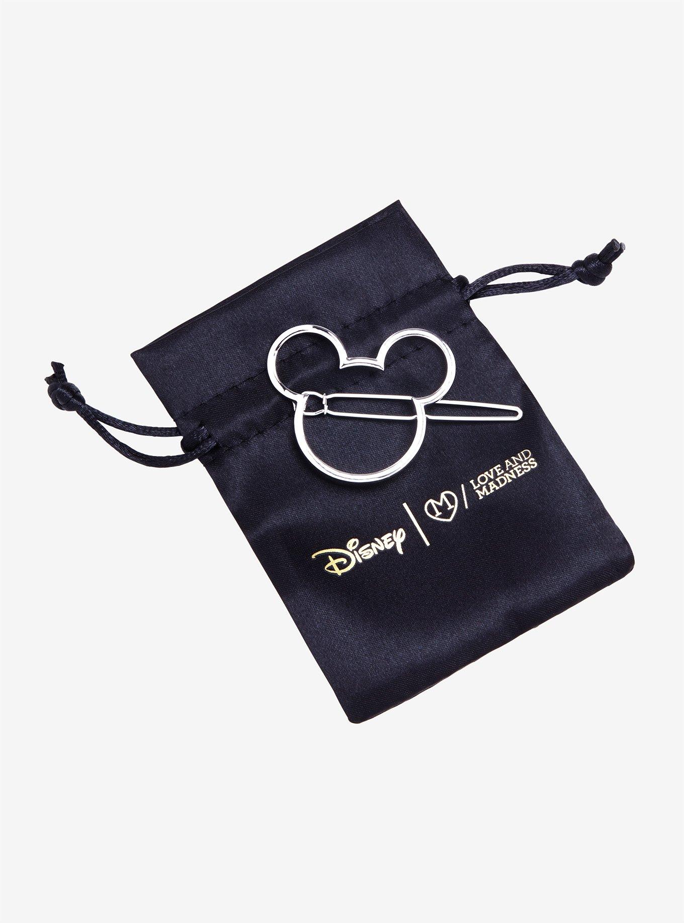 Love And Madness Disney Mickey Mouse Silver Hair Clip, , alternate