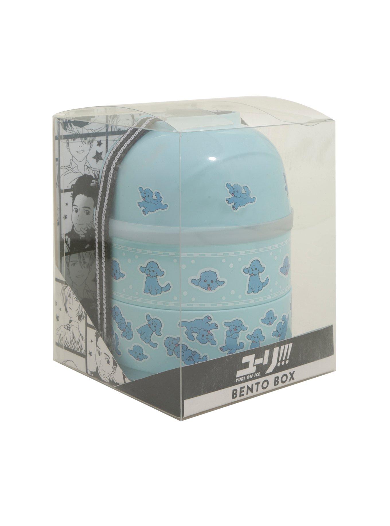 Yuri!!! On Ice Makkachin Border Blue Bento Box, , alternate