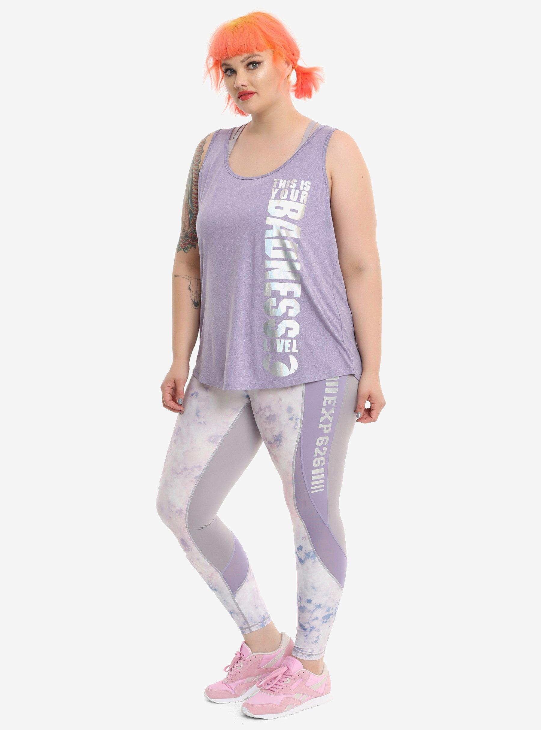 Disney Lilo & Stitch Hologram Girls Active Tank Top Plus Size, PURPLE, alternate