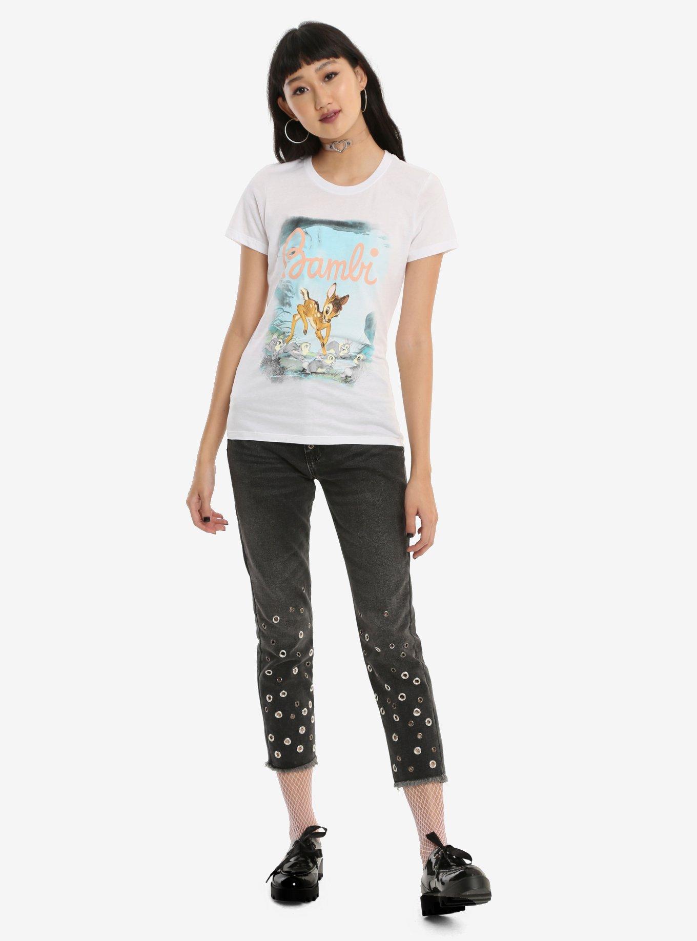 Disney Bambi Prancing Girls T-Shirt, WHITE, alternate