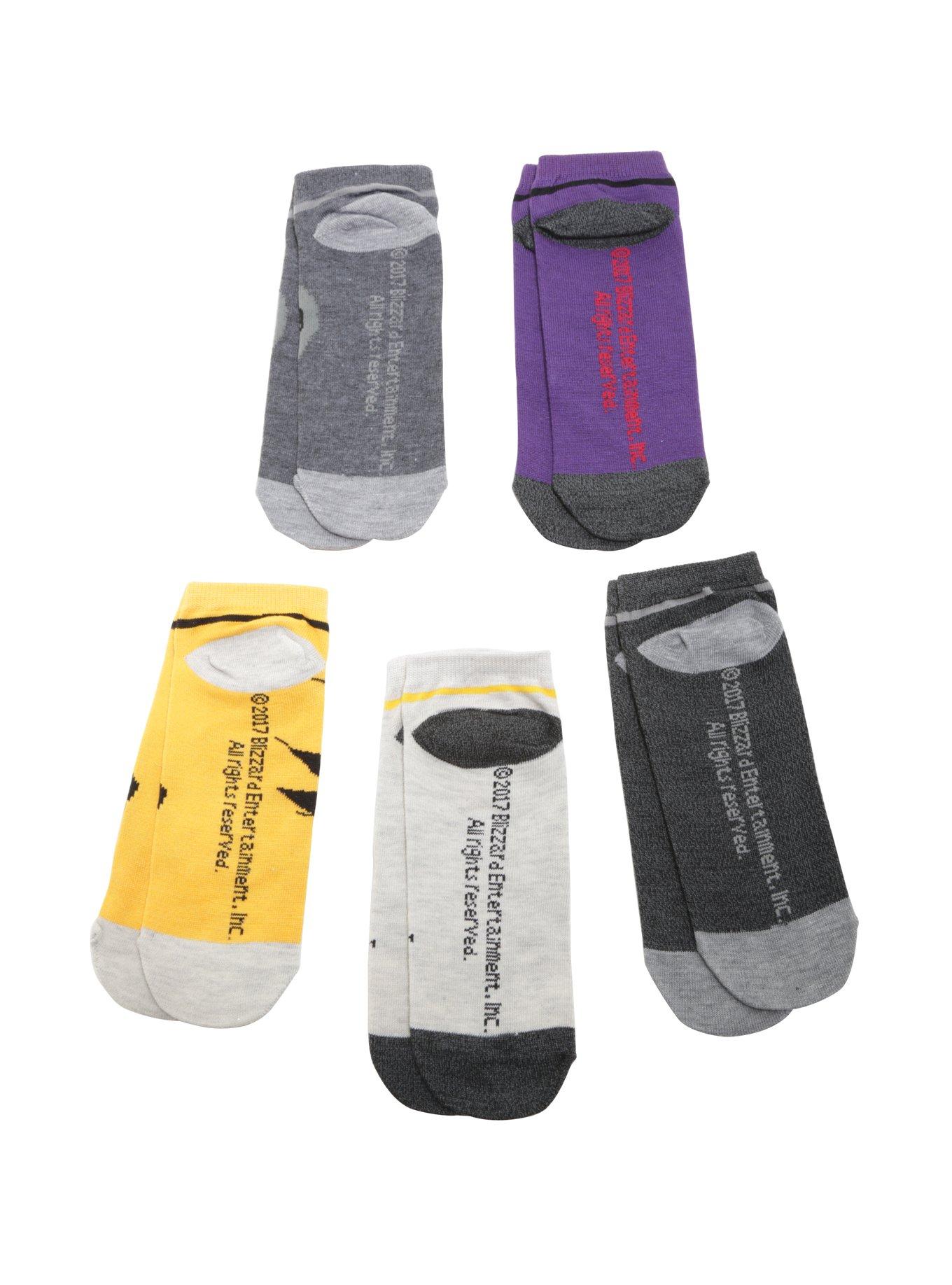 Overwatch Characters No-Show Socks 5 Pair, , alternate