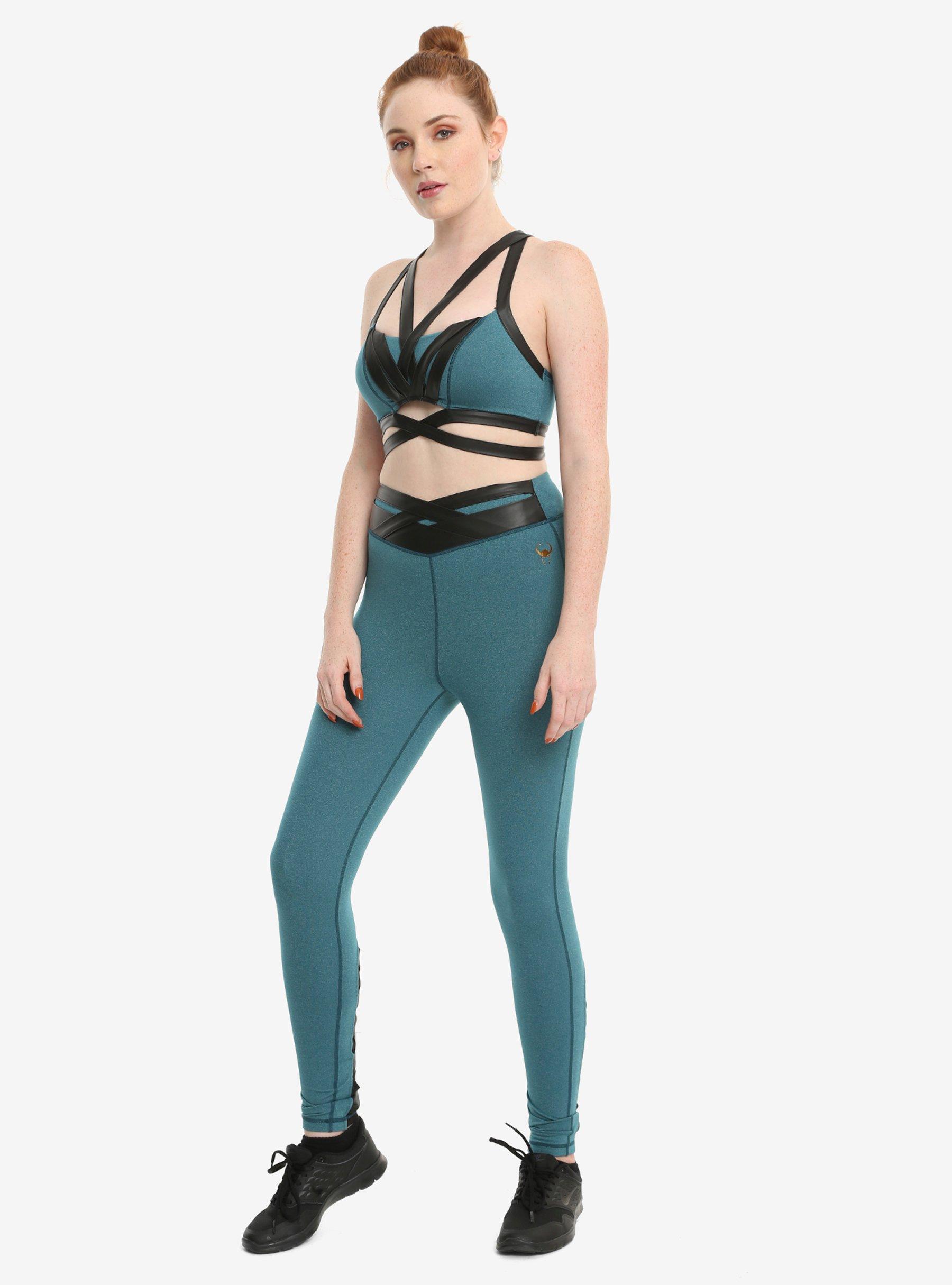 Her Universe Marvel Loki Active Pants, GREEN, alternate