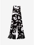 The Nightmare Before Christmas Jack Toss Print Knit Scarf, , alternate