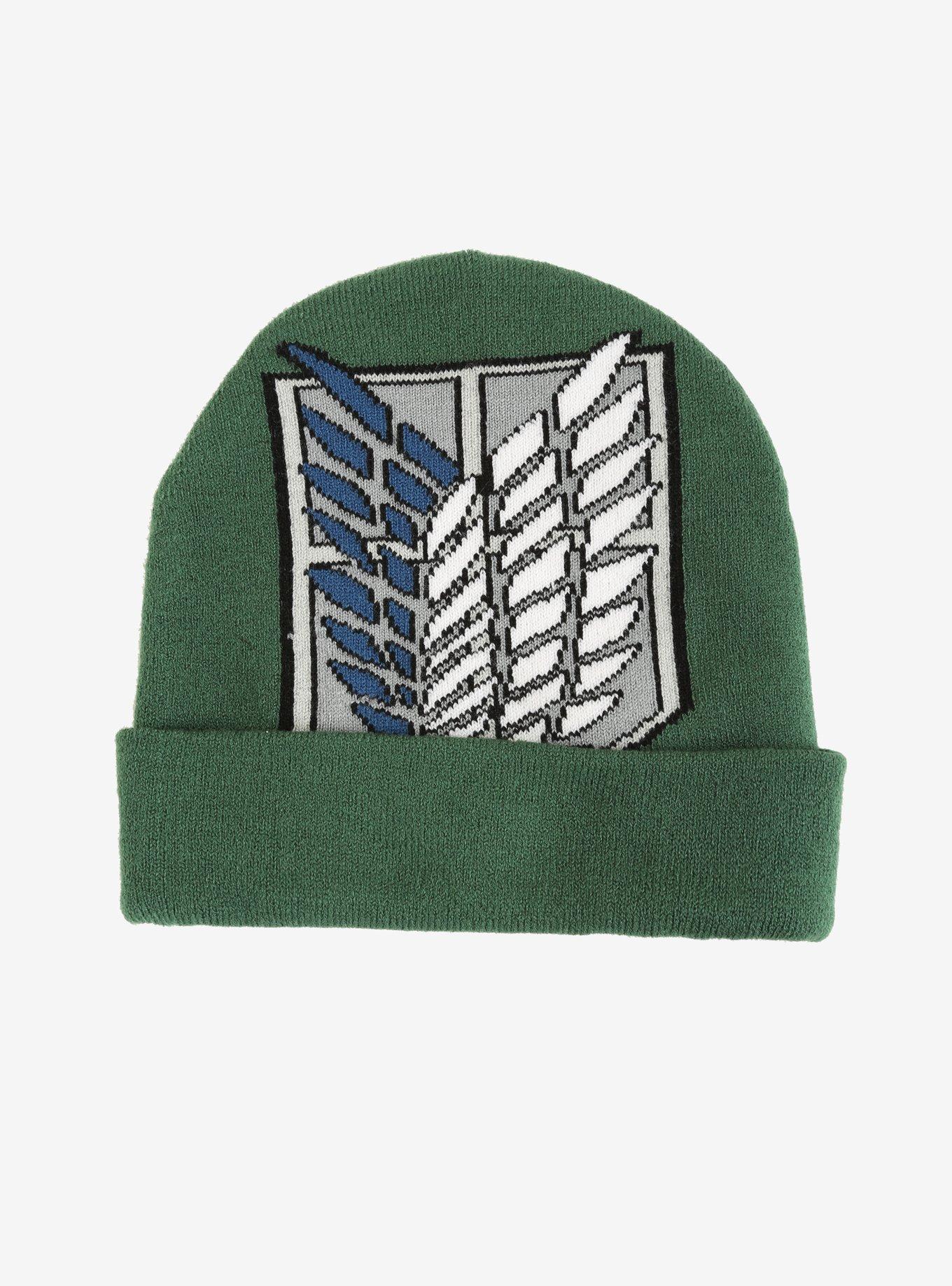 Attack On Titan Scout Badge Green Watchman Beanie, , alternate