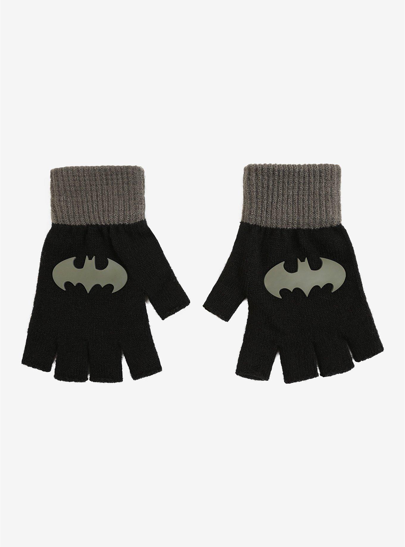 DC Comics Batman Logo Fingerless Gloves, , alternate