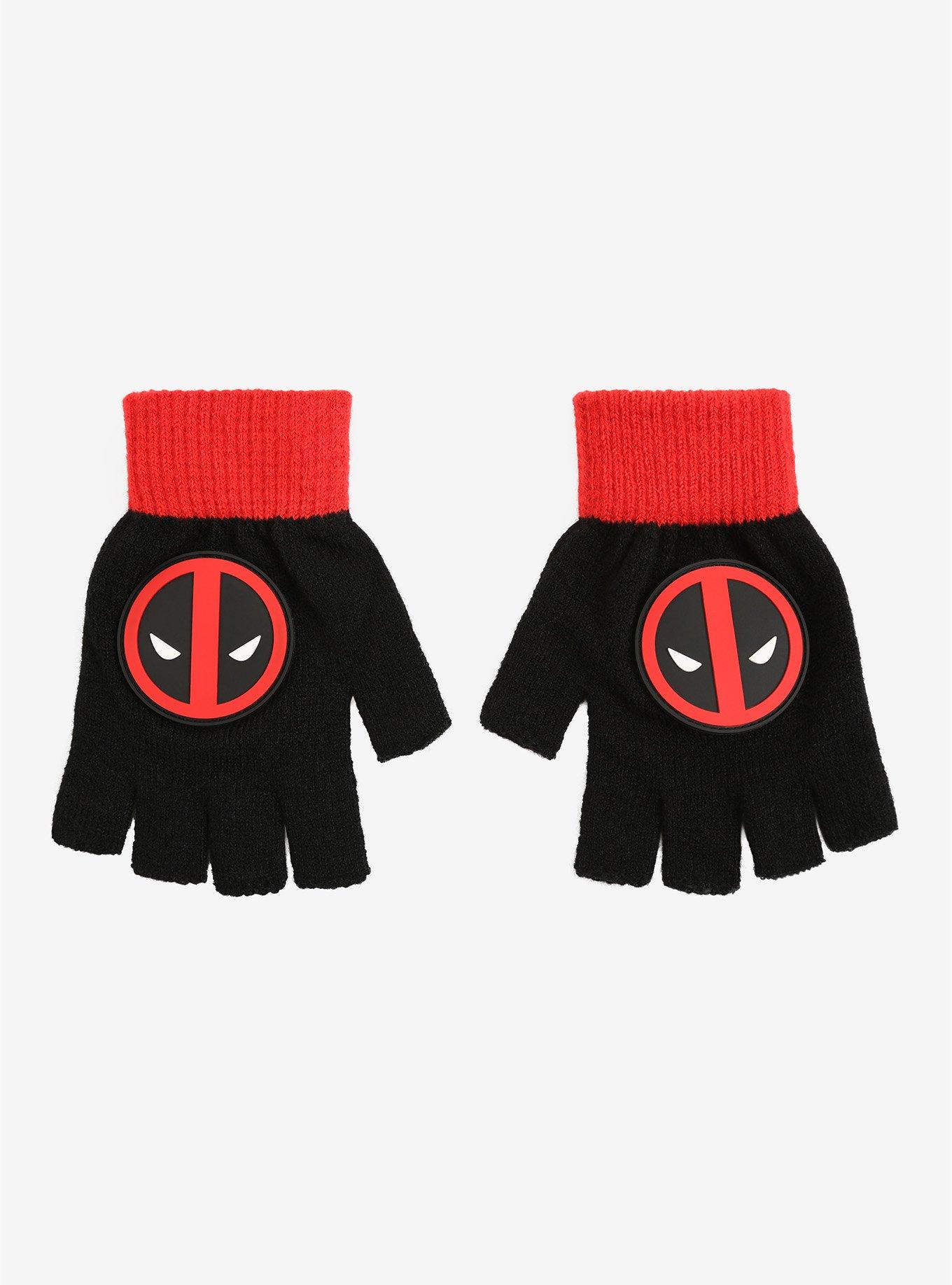 Marvel Deadpool Logo Fingerless Gloves, , alternate