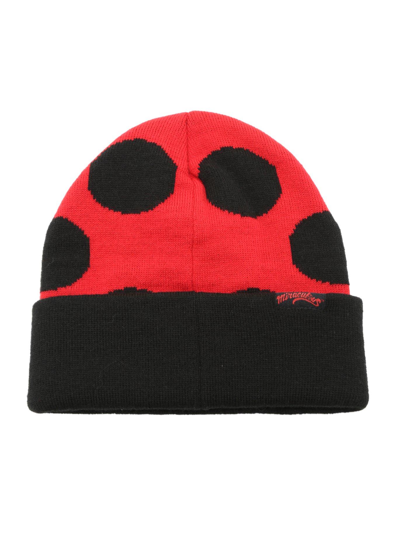 Miraculous: Tales Of Ladybug & Cat Noir Polka Dot Watchman Beanie, , alternate