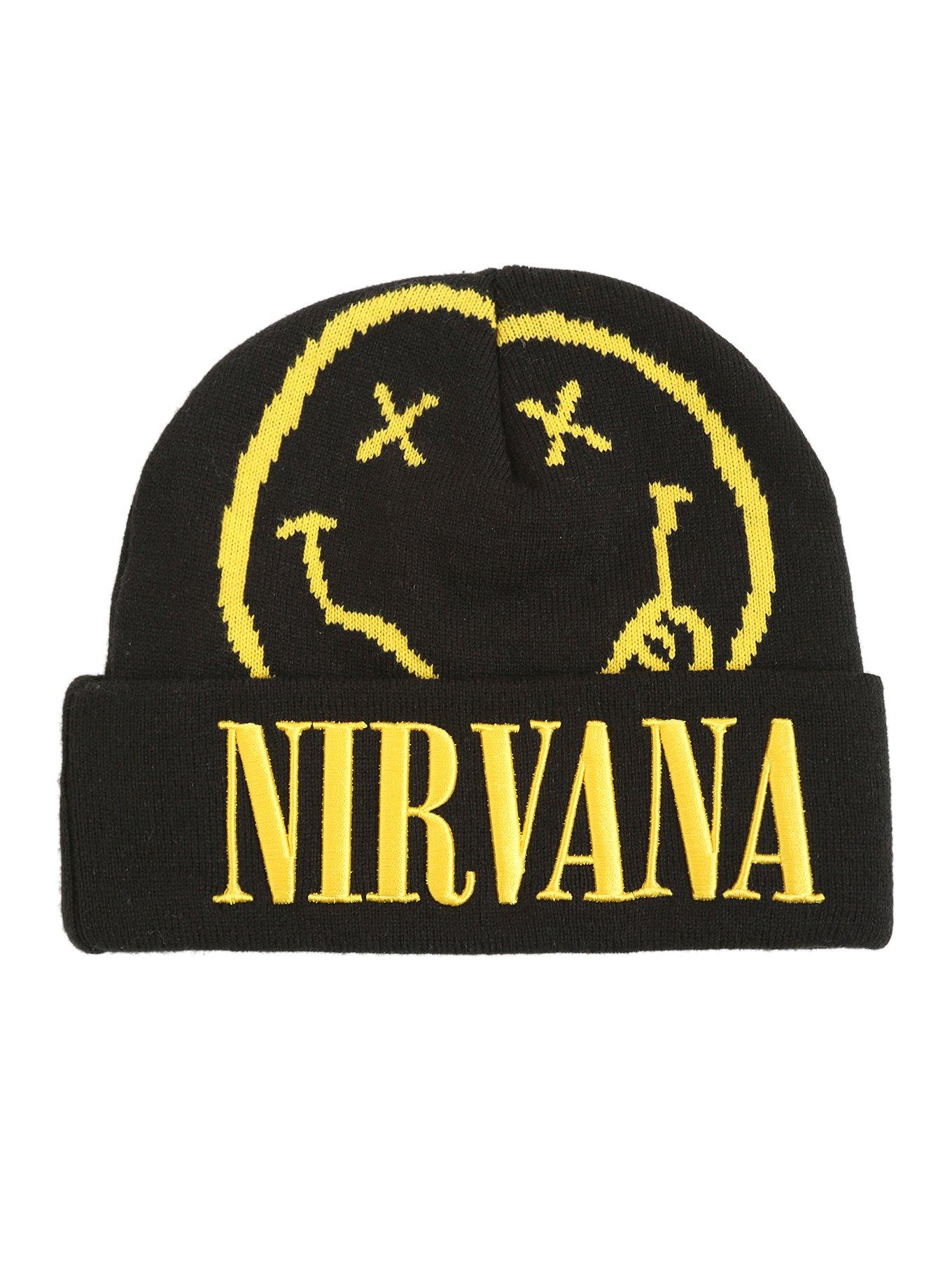 Nirvana Smiley Watchman Beanie, , alternate