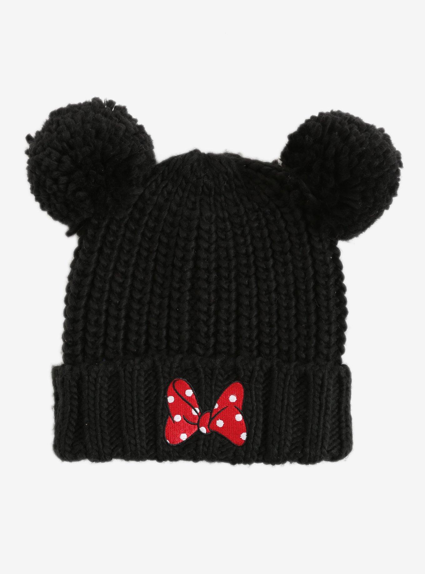 Disney Minnie Mouse Pom & Bow Beanie, , alternate