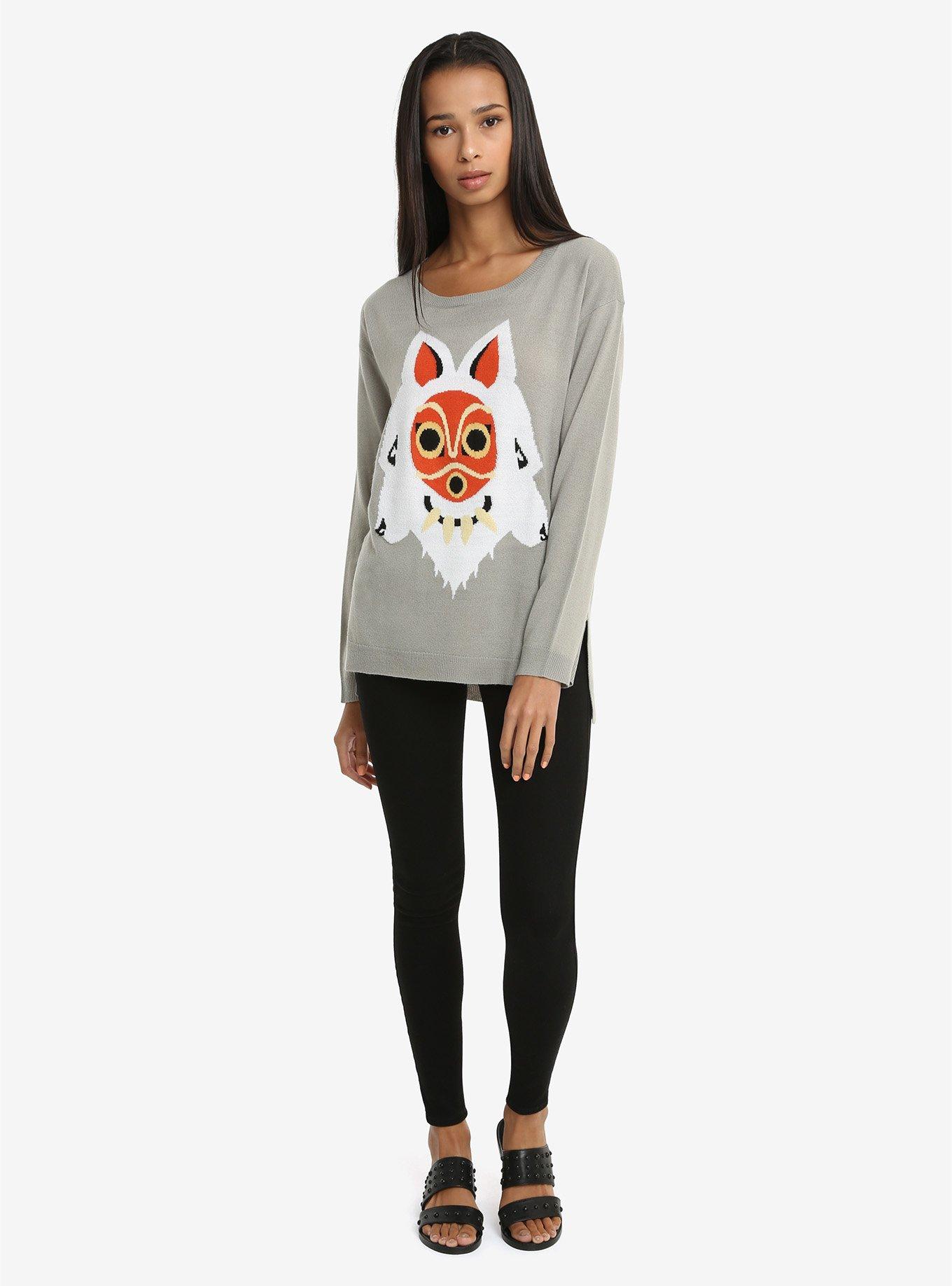 Studio Ghibli Princess Mononoke Wolf Sweater, , alternate