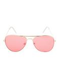 Pink Lens Aviator Sunglasses, , alternate